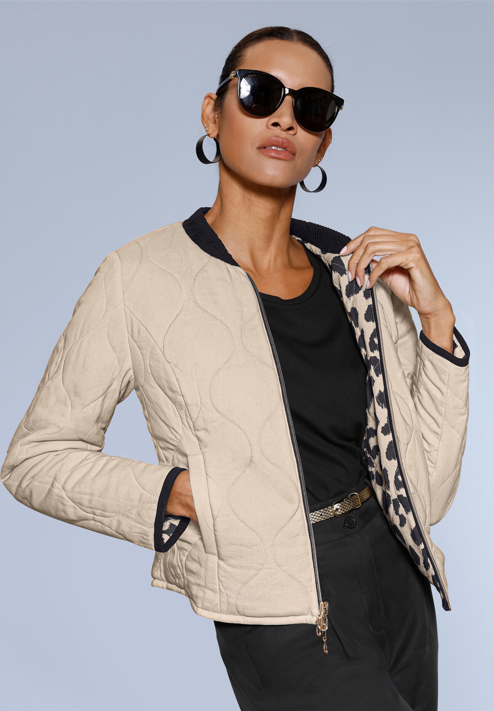 creation L Allwetterjacke »Wendejacke Wendejacke in modischer Blouson-Form« ohne Kapuze