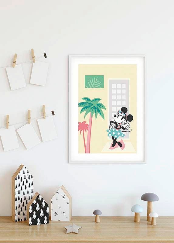 Komar Bild »Minnie Mouse Palms«, Disney, (1 St.), Wandbild zur Dekoration im Kinderzimmer - ohne Rahmen