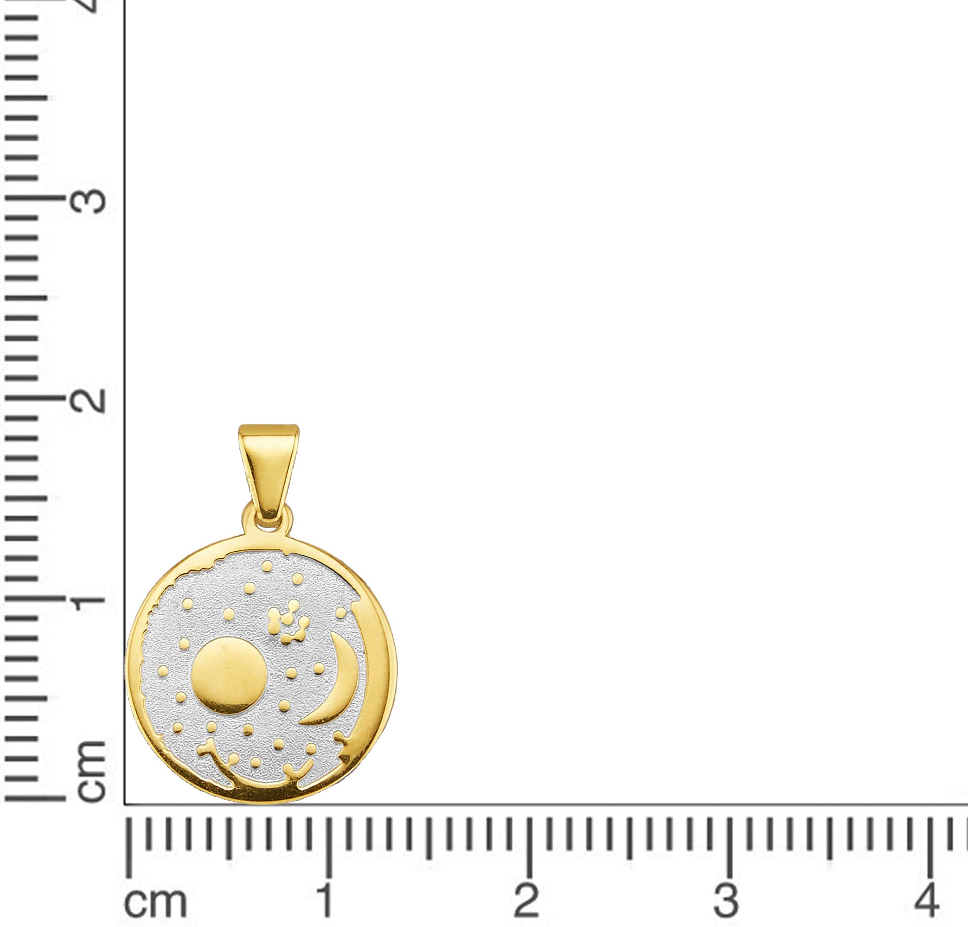 Firetti Kettenanhänger »Schmuck Geschenk Gold 585 Halsschmuck Himmel Sonne Mond Sterne«