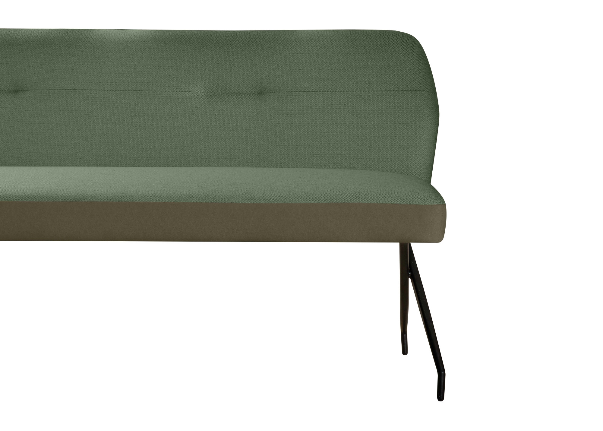 OTTO home Eckbank »Bruna Esszimmerbank, Bank, Küchenbank, Polsterbank« Mattschwarzes Metallgestell, 2-Stoff-Design, Wellenfederung im Sitz