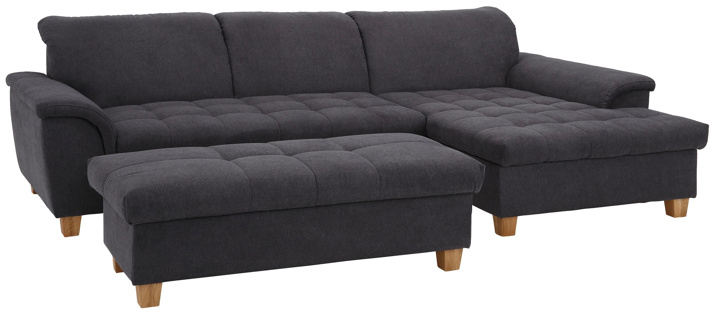 Home affaire Ecksofa »Lyla L-Form«, mit Recamiere, wahlweise mit Rückenfunktion und zusätzlich mit Bett