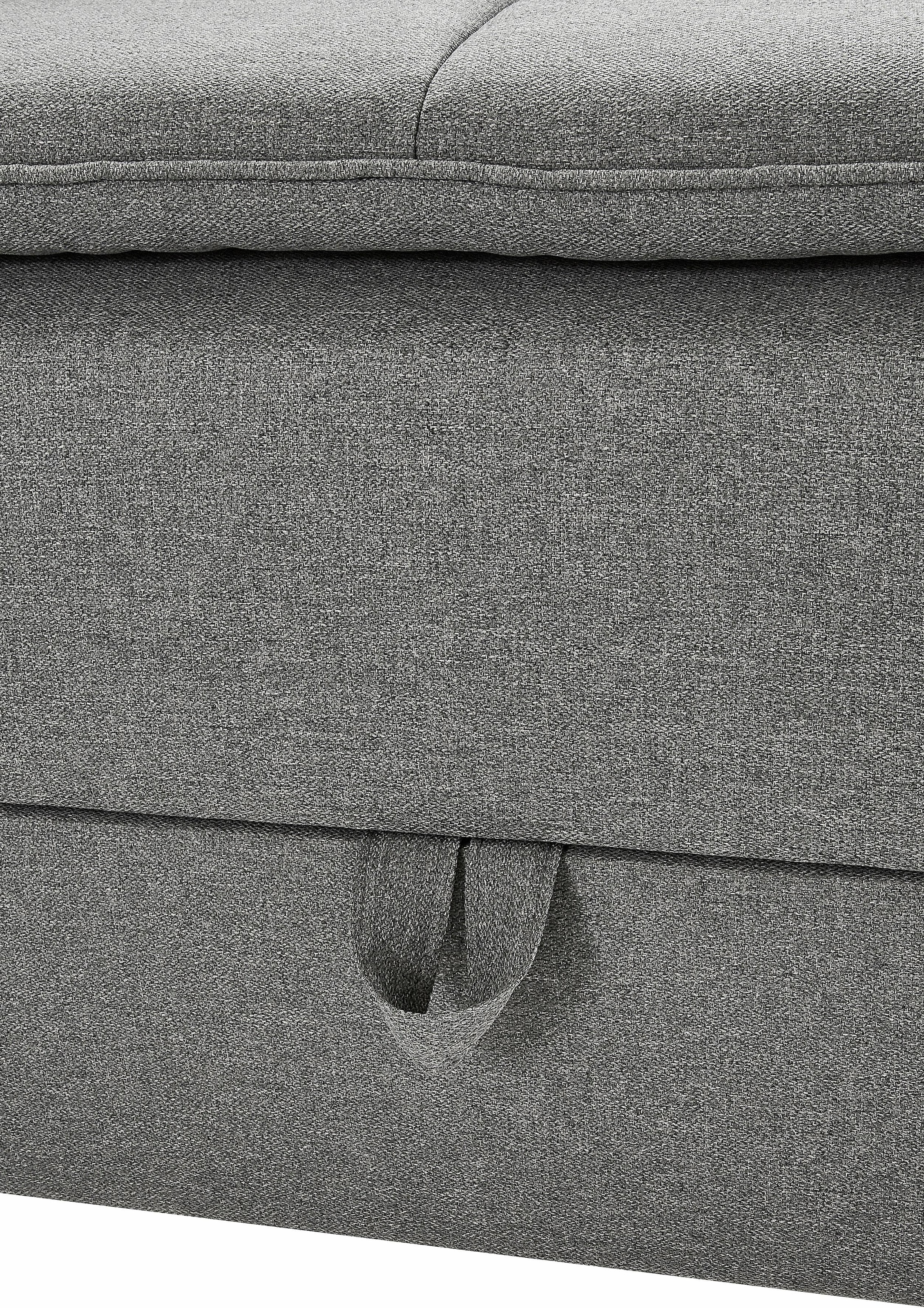 INOSIGN Ecksofa »Boxspringbett Night & Day L-Form mit Dauer-Schlaffunktion mit Armlehne«, mit Boxspring-Bettfunktion 180x200 cm und Bettkasten, Dauerschläfer!
