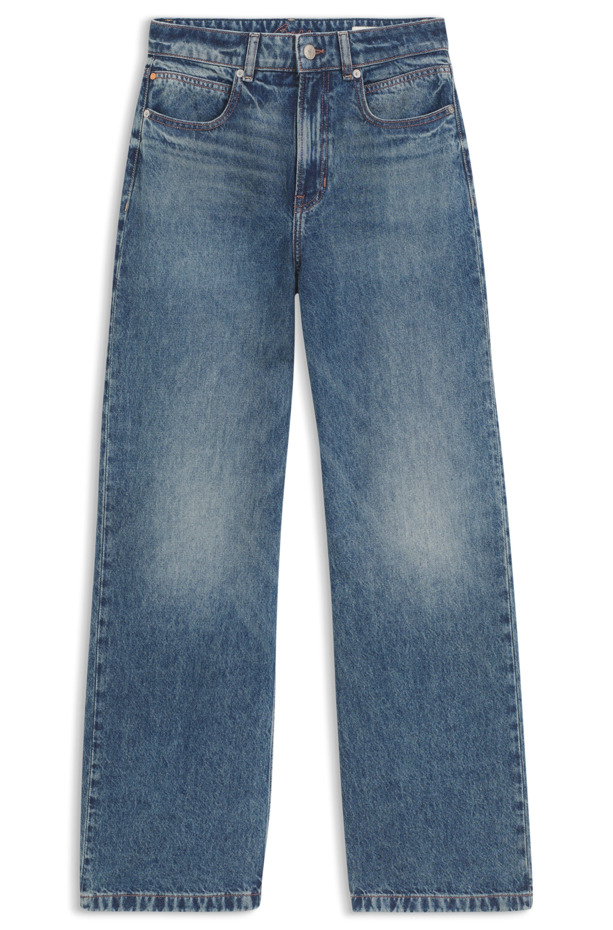 BOSS ORANGE High-waist-Jeans »MARLENE HR 16.0 Premium Damenmode« aus Raddis®-Baumwolle, Wide Leg