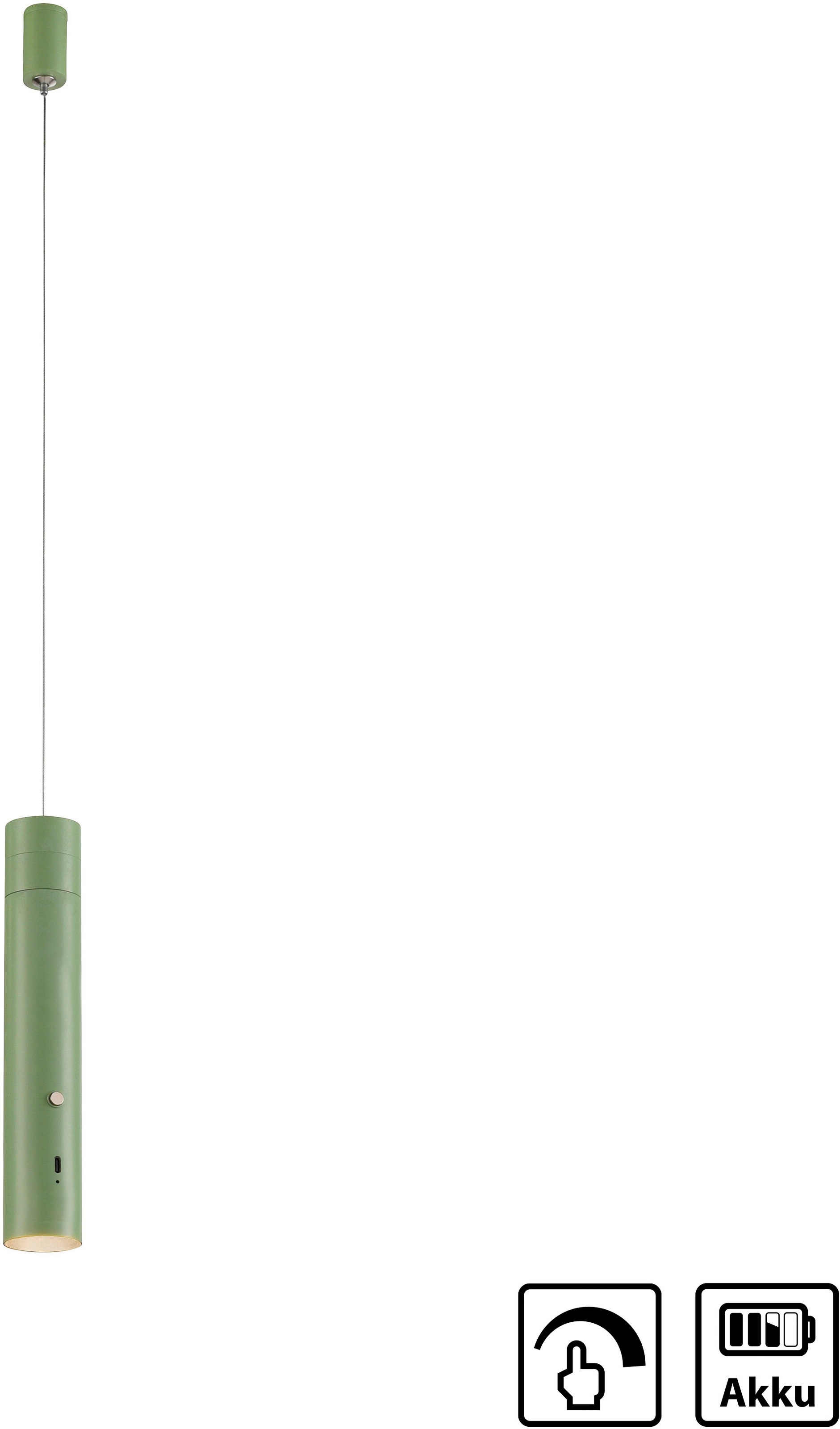 JUST LIGHT Pendelleuchte »ATTACH« LED-Modul 1 Stk. Warmweiß Akkuleuchte, mobile Lichtlösung, Taschenlampe