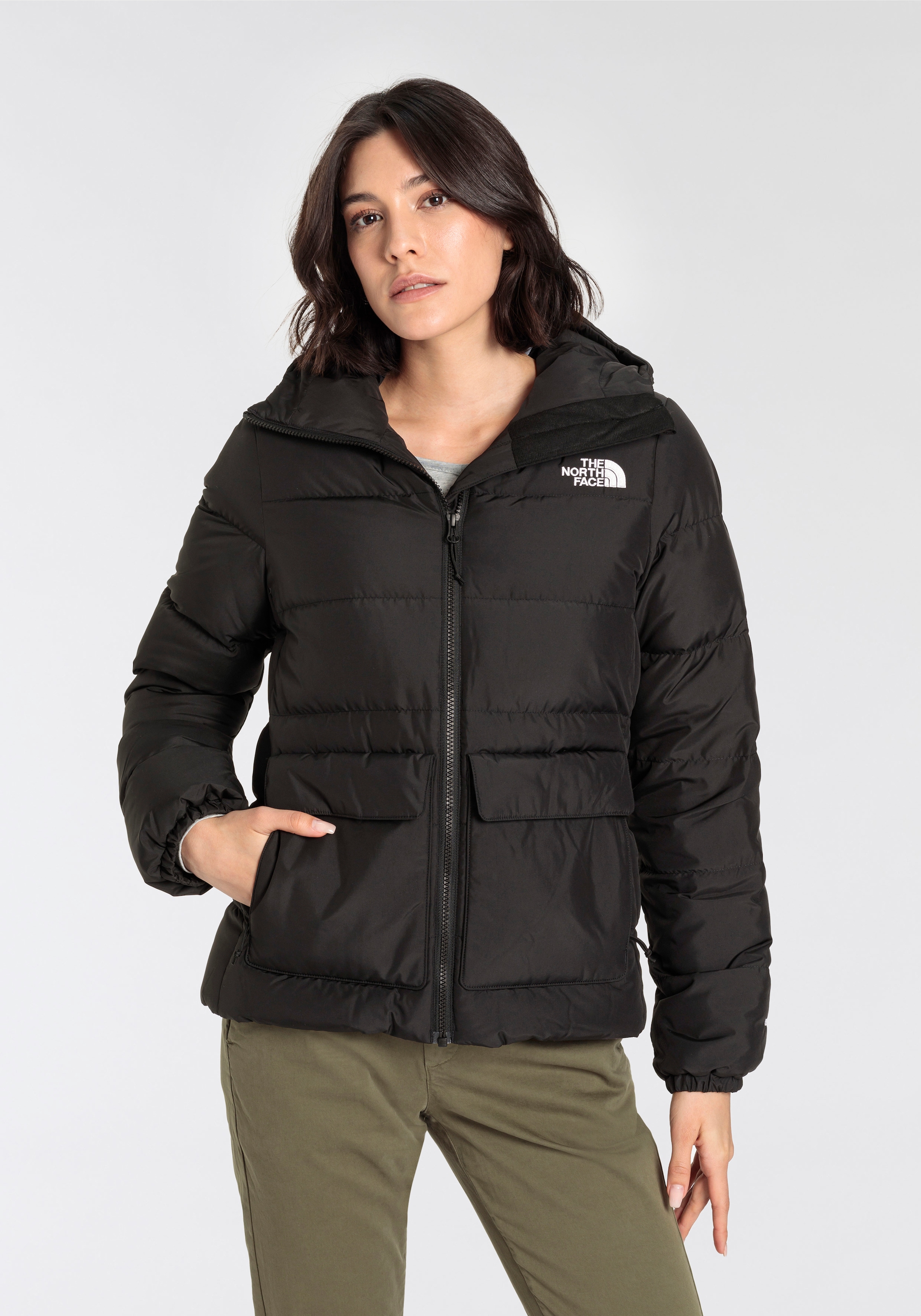 The North Face Damen Daunenjacke »GOTHAM JACKET« mit Kapuze WASSERABWEISEND in schwarz, Größe S