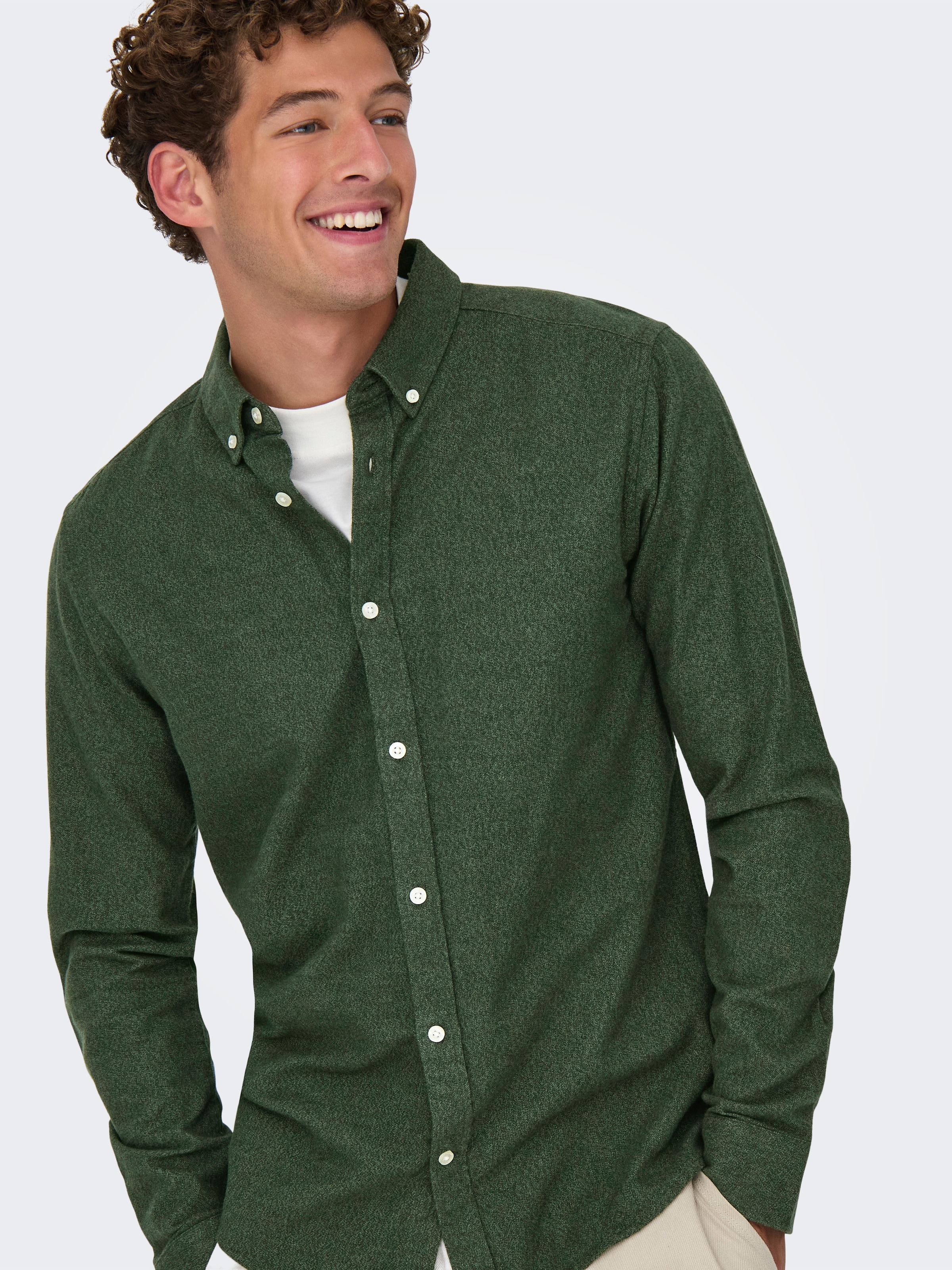 ONLY & SONS Langarmhemd »ONSNIKOLA LS MELANGE SHIRT OTL«