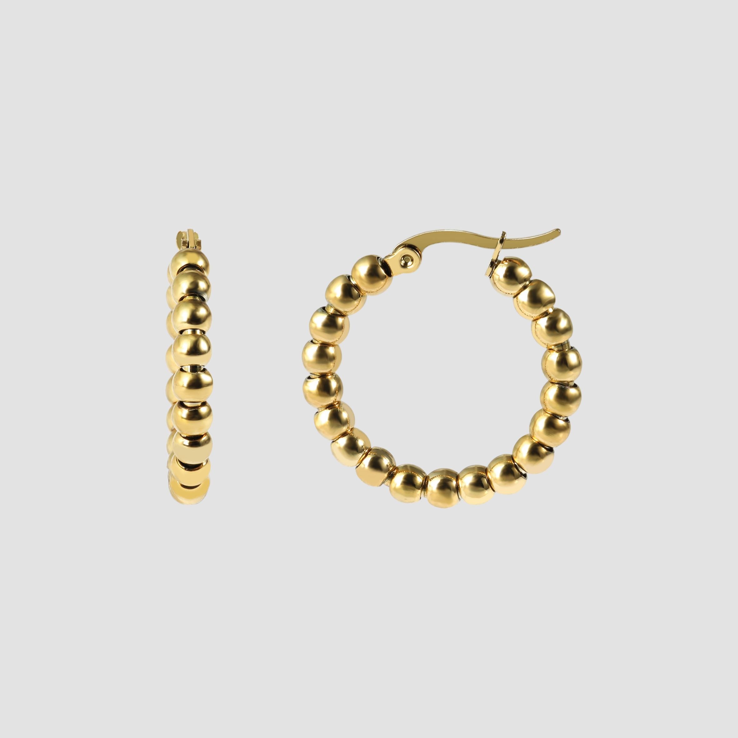 Adelia´s Paar Creolen »Damen Ohrringe ¿ Creole aus Edelstahl mit Perle«