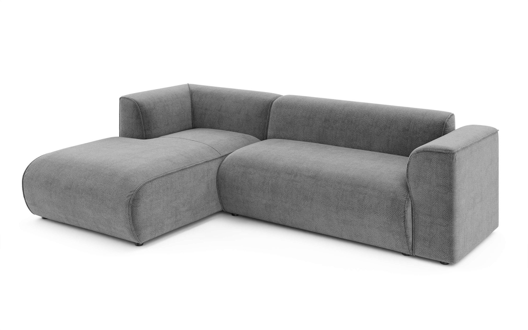 INOSIGN Ecksofa »MERID L-Form (257 cm), zeitlos & stilvolles Design,«, Aufwendig gepolstert, in Cord, Chenille und Struktur