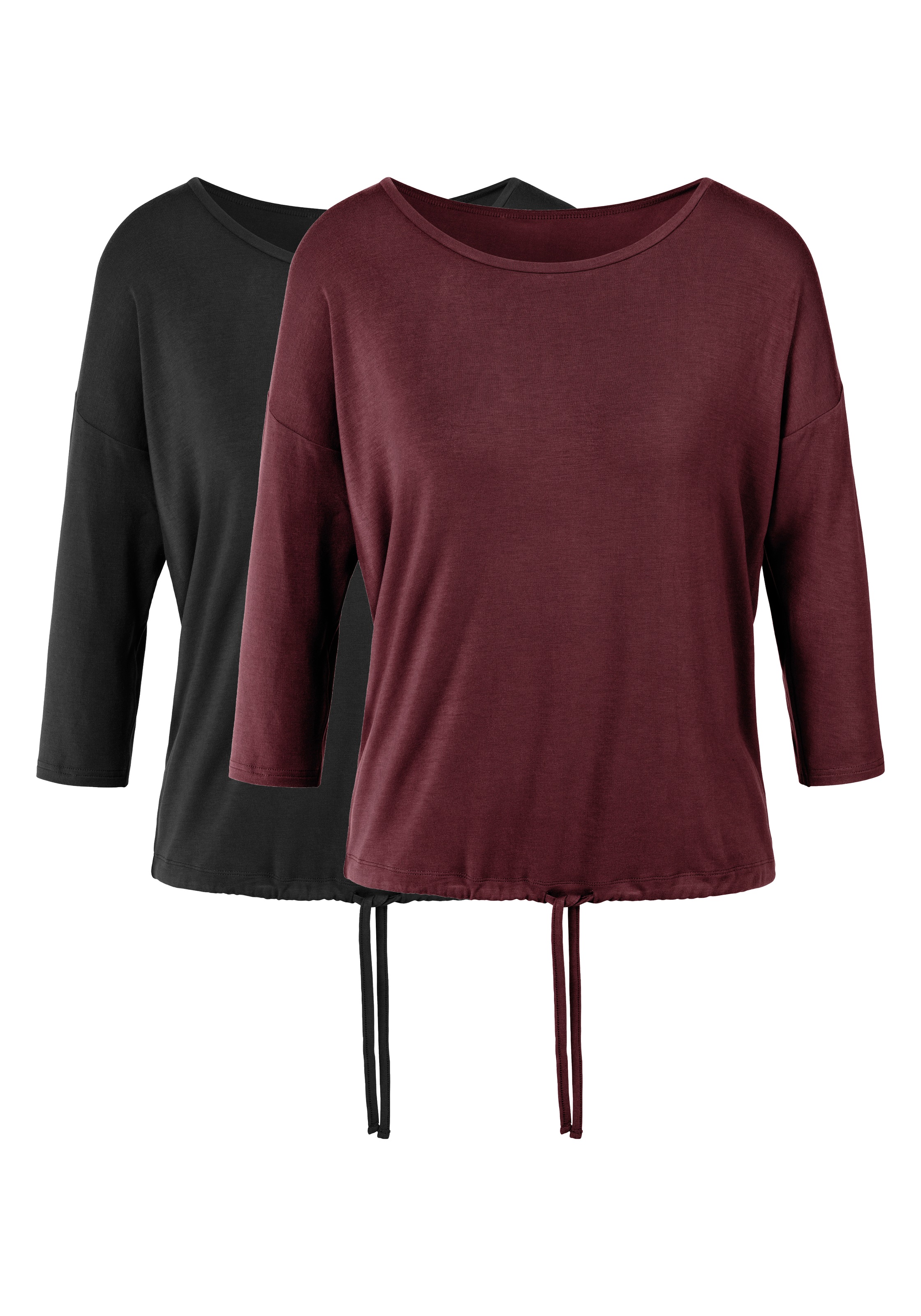 LASCANA 3/4-Arm-Shirt, (2er-Pack), aus nachhaltiger Viskose kaufen