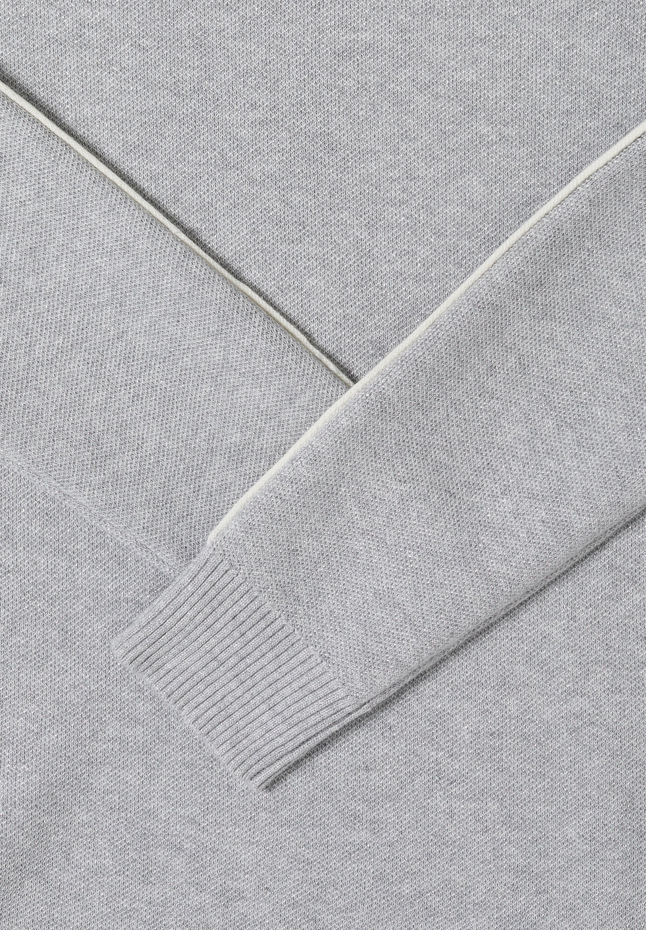 Cecil Strickkleid Ohne Taschen Glitzerkleid - Langarm mit Gallonstreifen und Kapuze