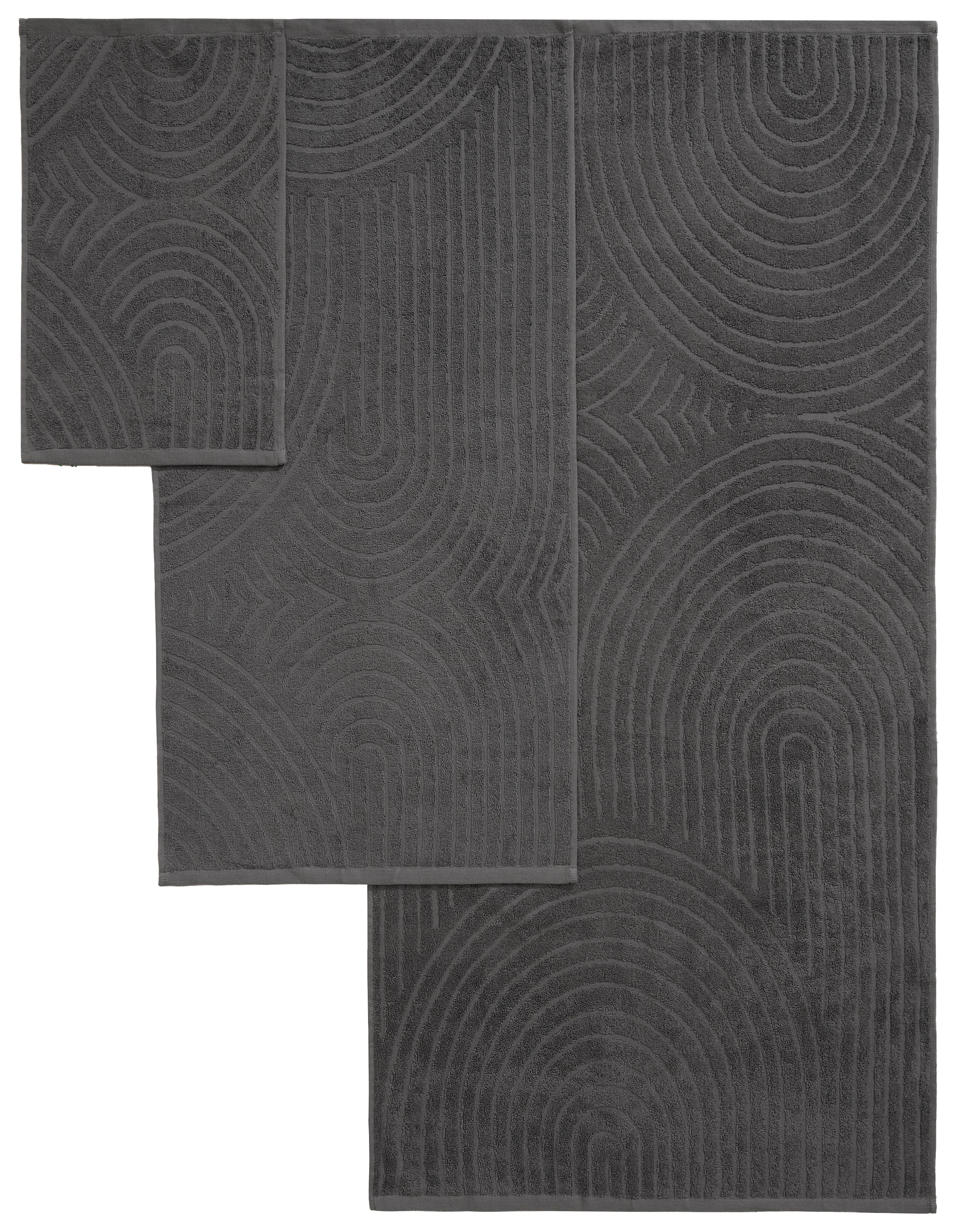 OTTO home Handtuch Set »Handtuchset Ognon, Duschtücher, Handtücher, Gästetücher, Zen« Set 8 Frottier mit Muster, Scandi, Boho, einfarbiges Handtuch-Set 100% Baumwolle