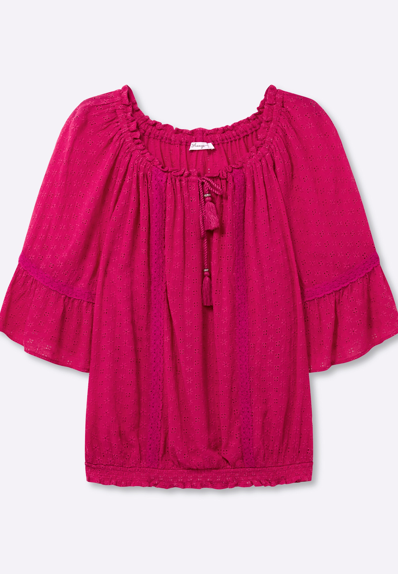 sheego by Joe Browns Rüschenbluse »Tunika Tunika aus Lochstickerei«