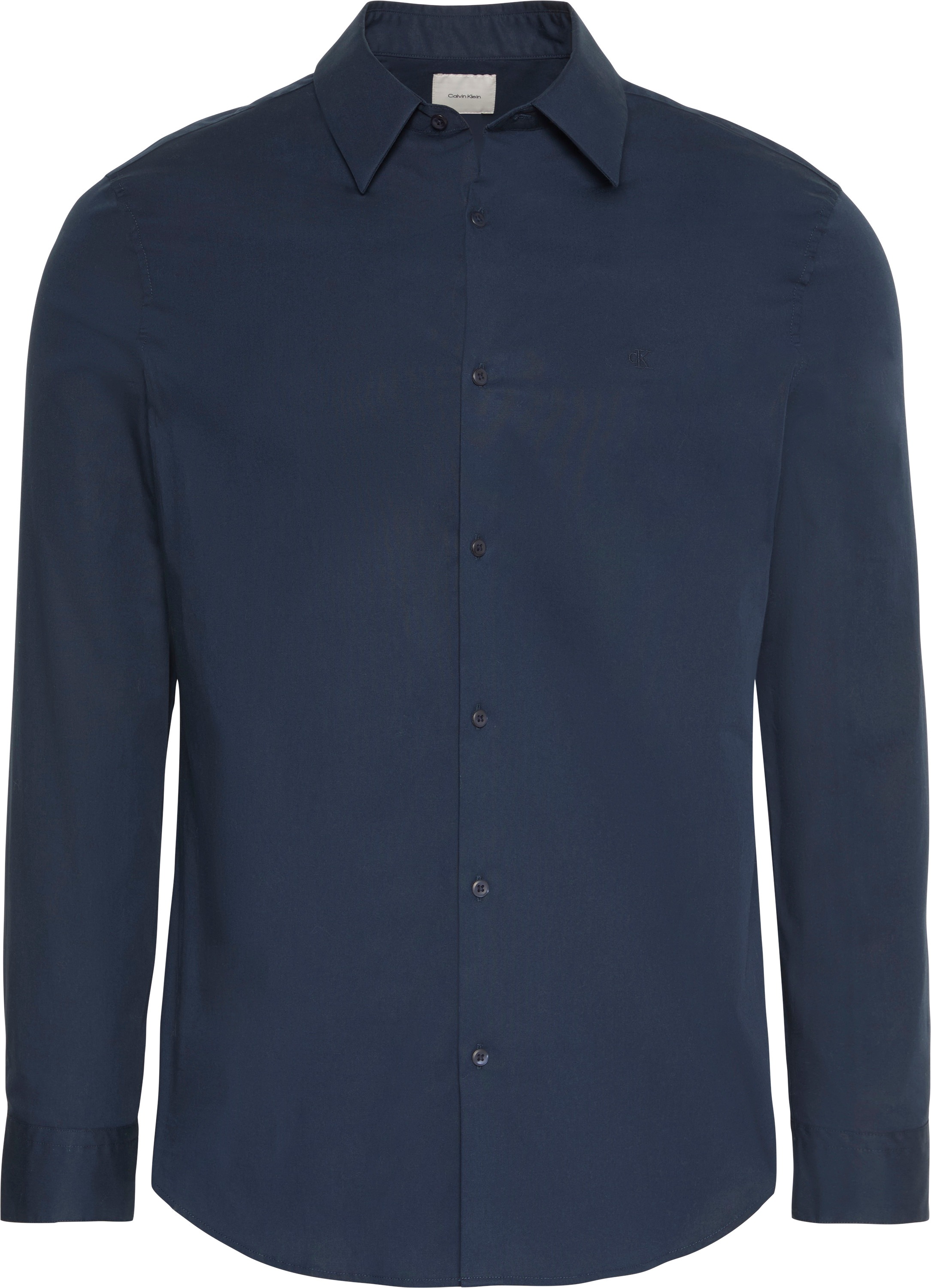 Calvin Klein Langarmhemd »LONG SLEEVE SOLID STRETCH SLIM SHIRT« slim fit, in Unifarbe