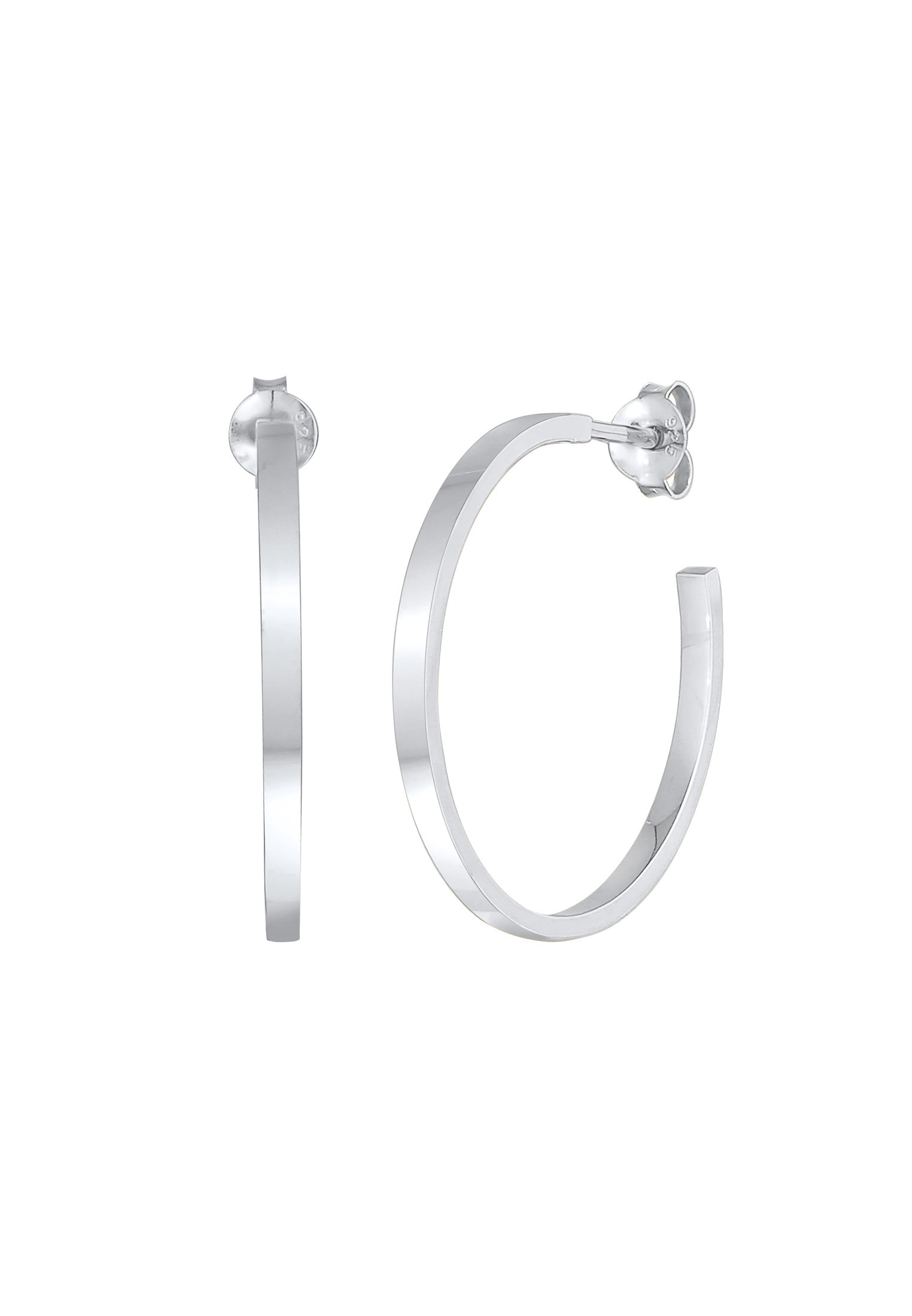 Elli Paar Ohrstecker »Ohrringe Creolen Stecker Basic Schlicht 925 Silber«