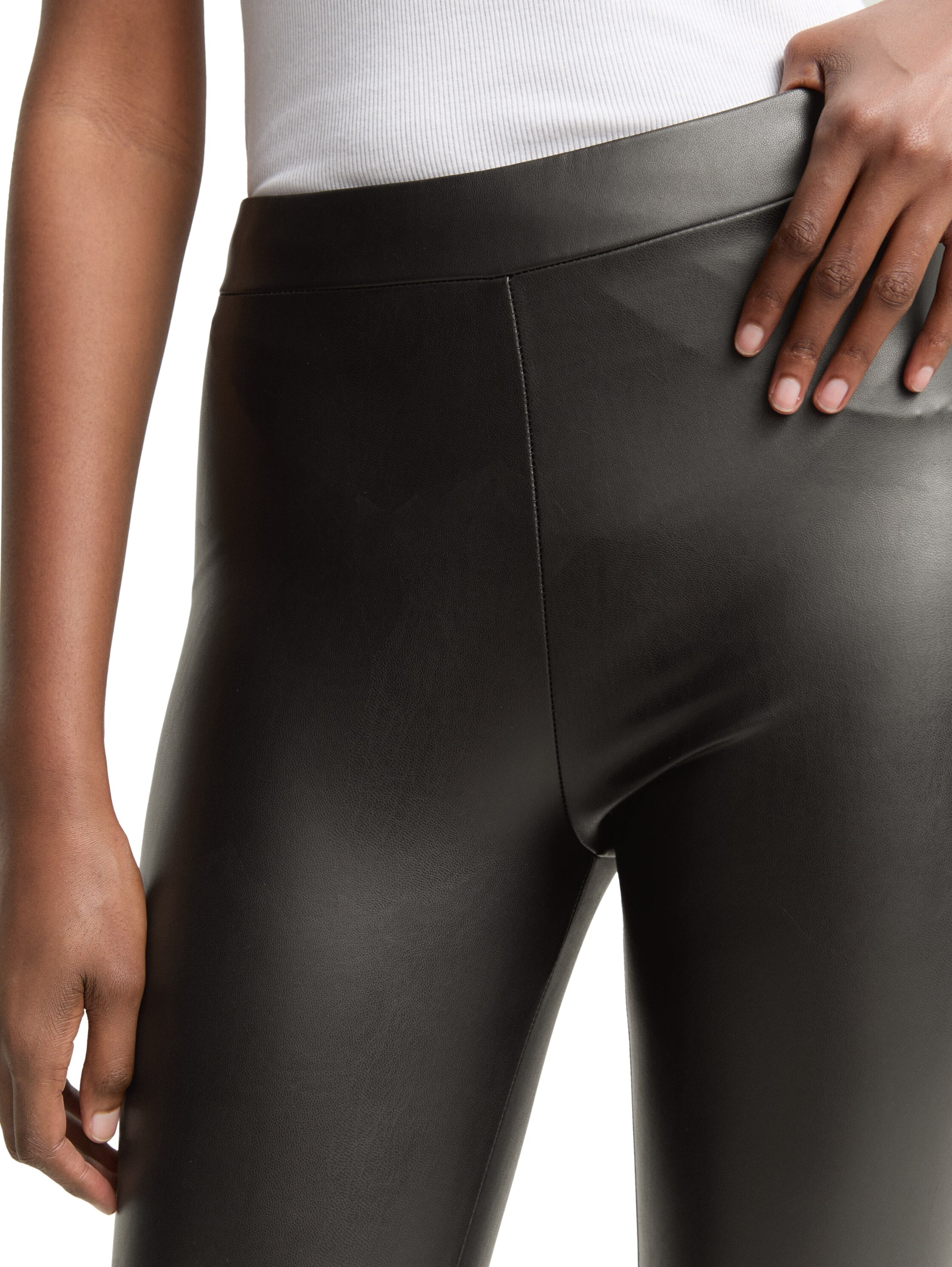TOM TAILOR Denim Leggings, in Lederoptik