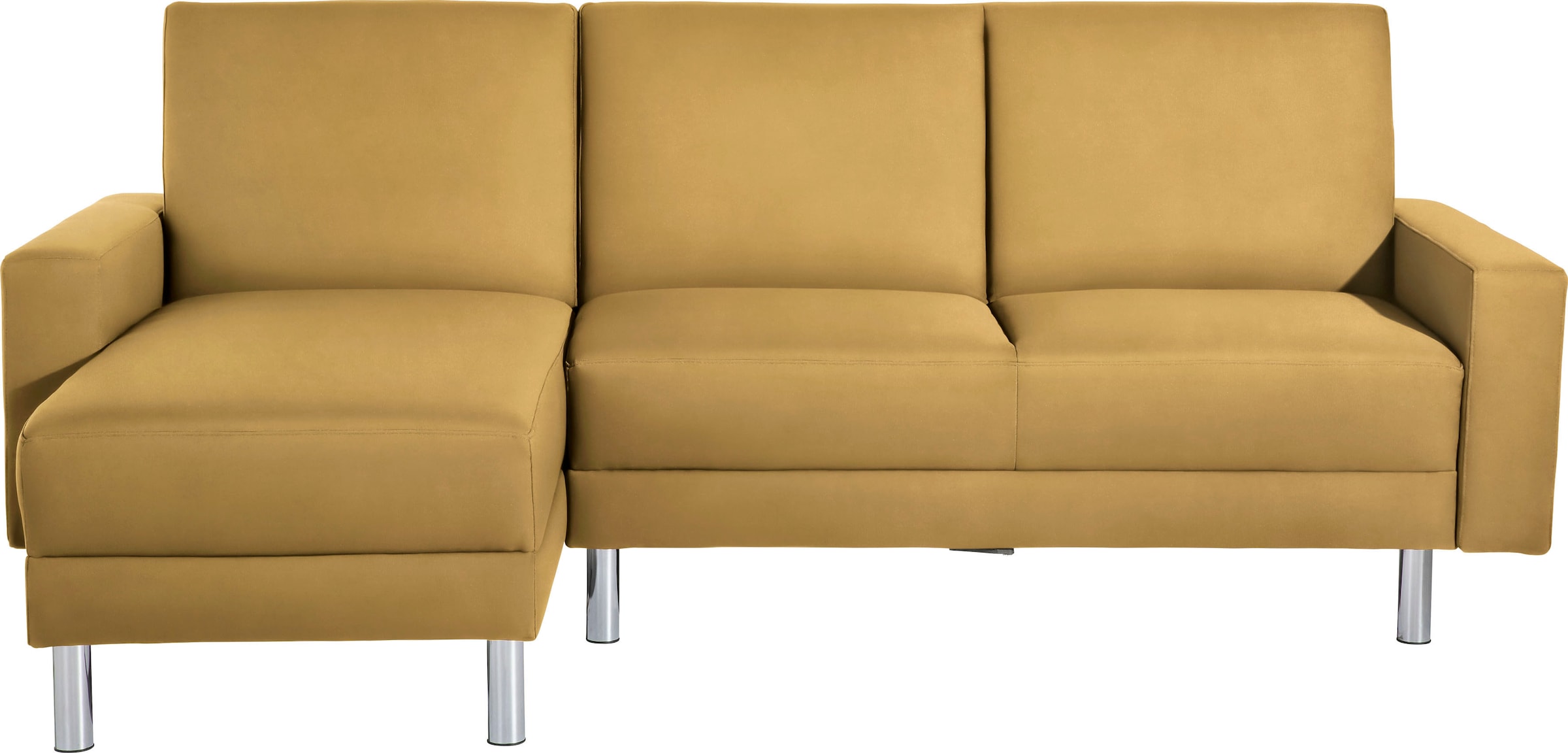 Max Winzer® Schlafsofa »Just Fresh modernes kubisches Sofa, Rückenverstellung für Sitzkomfort«, Recamiere links oder rechts montierbar, elegante Metallfüße