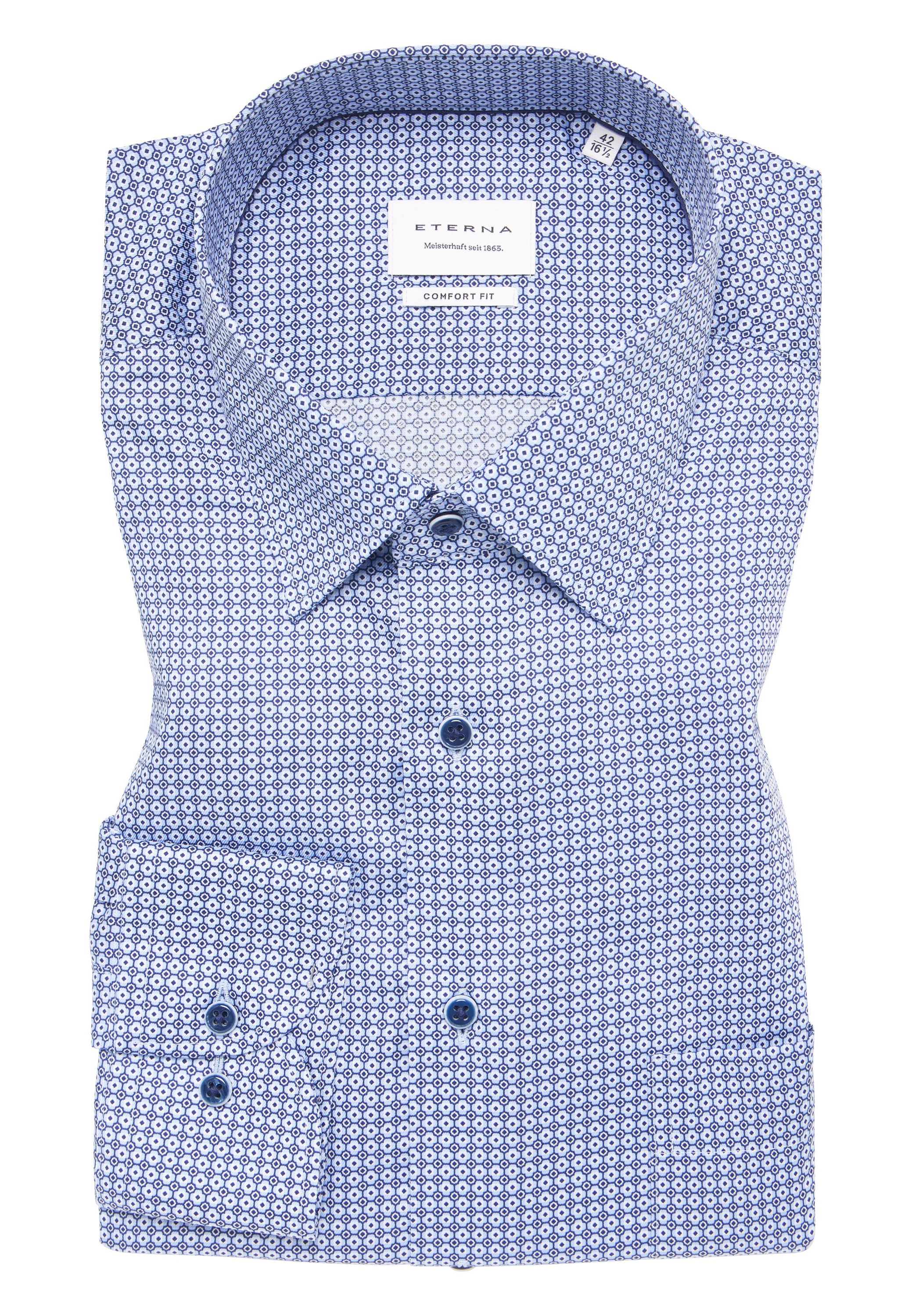 Eterna Langarmhemd »COMFORT FIT« NON IRON (bügelfrei)