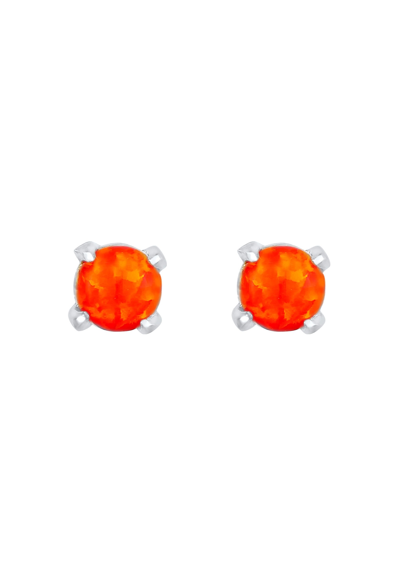 Elli Paar Ohrstecker »Ohrringe Stecker Opal Rund Synthetisch 925 Silber«
