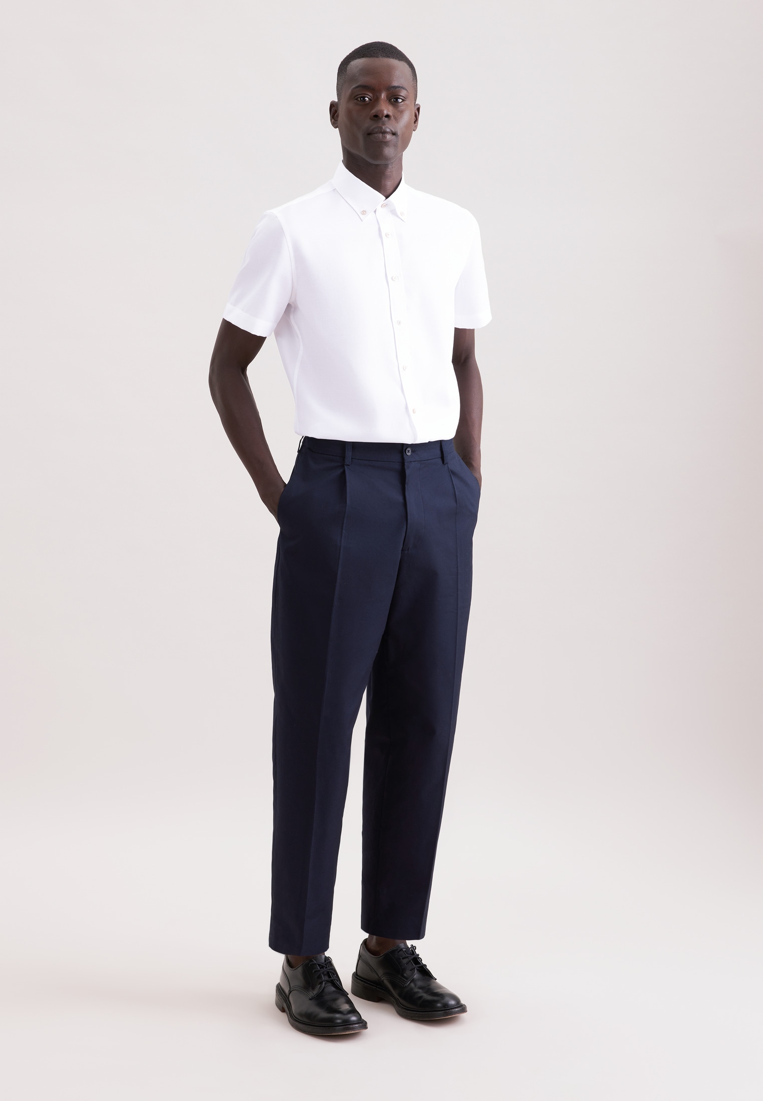 seidensticker Businesshemd »Schwarze Rose« Shaped 1/2 Button-Down-Kragen Struktur