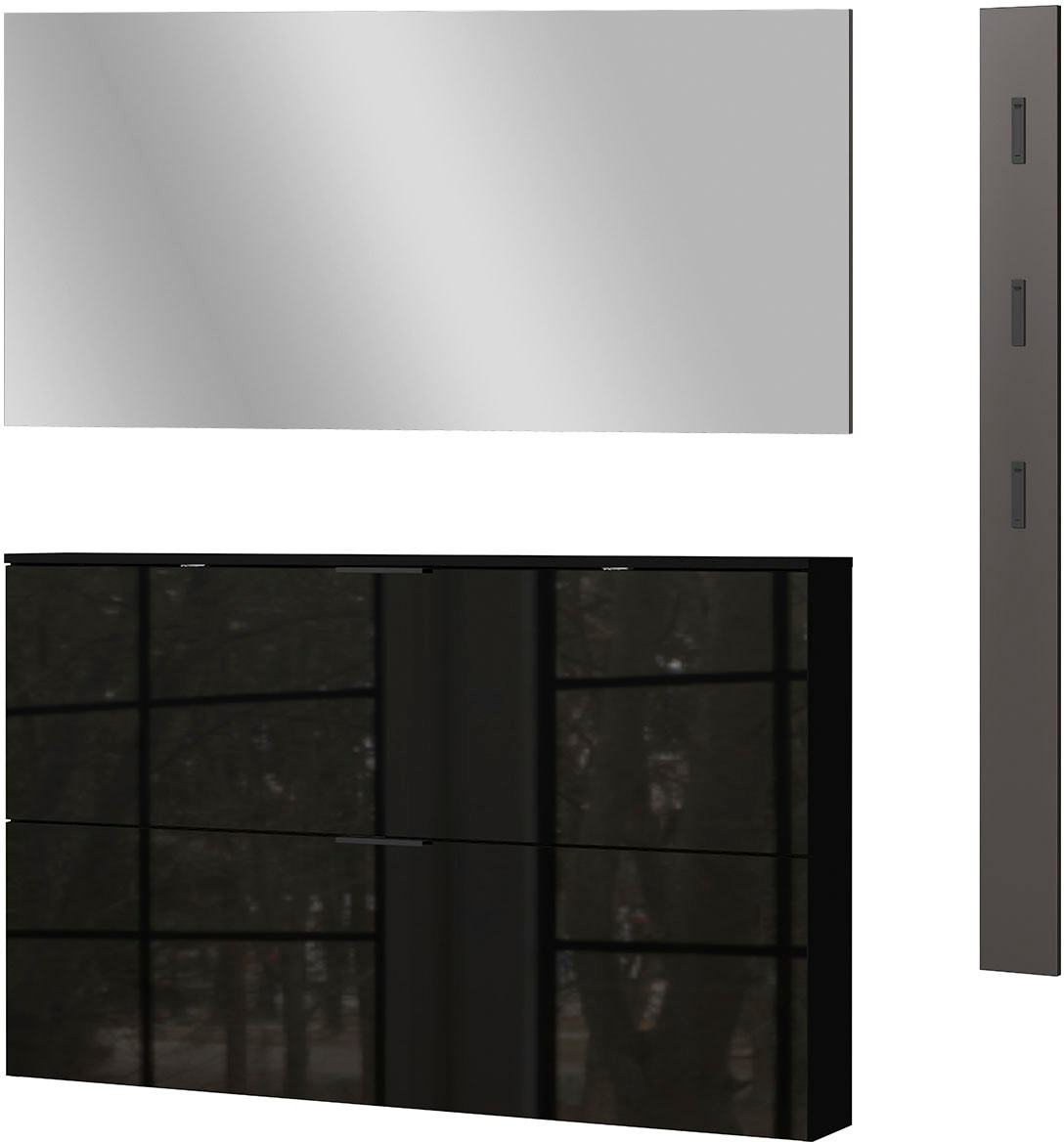 Germania Garderoben-Set »Valega« 3 Stk. tlg. in schwarz, Größe B/H/T: 170 cm cm x 200 cm cm x 19 cm cm