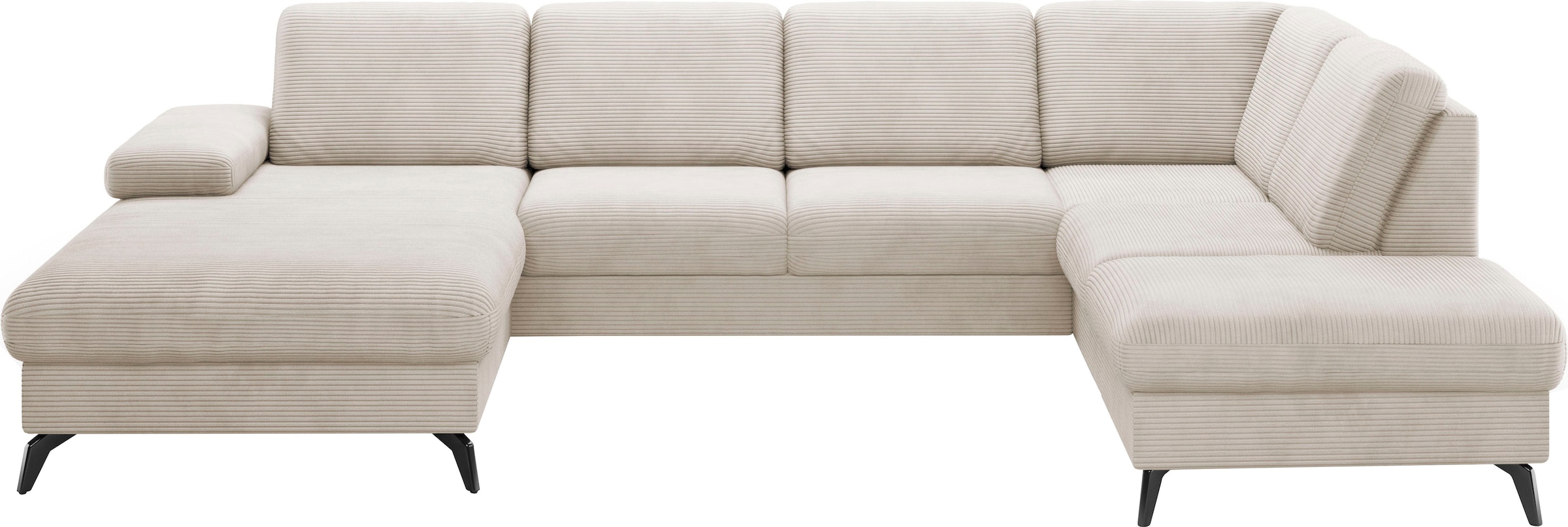 sit&more Wohnlandschaft »Morris Jubi U-Form«, inkl. Armteilfunktion und 1 Zierkissen, wahlweise mit Bettfunktion