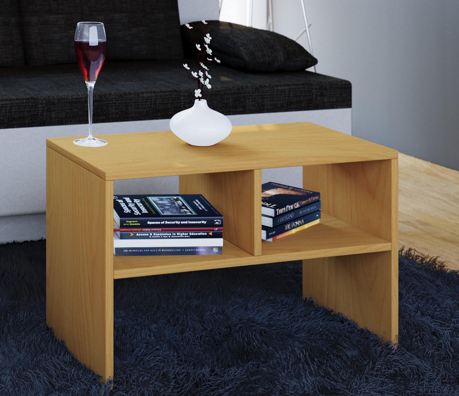 VCM Couchtisch »VCM Holz Beistelltisch | Couchtisch schlicht | Maße ca. H. 40 x B. 63 x T. 30 cm | Wohnzimmertisch | Kaffeetisch - Nachto S«, (Nachto)