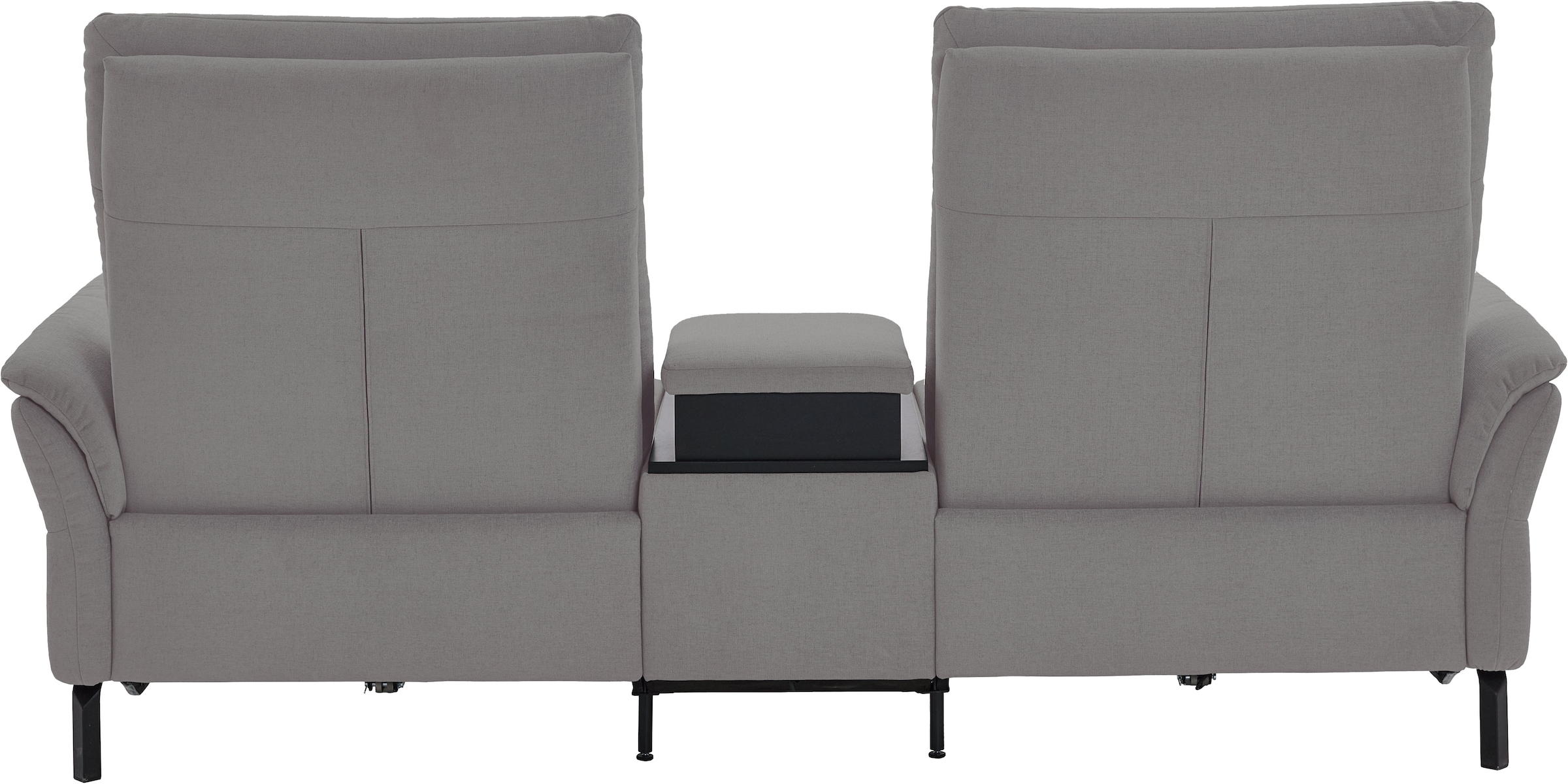 Home affaire 2-Sitzer »Sisto, inklusive 2x Relaxfunktion motorisch mit Herz-Waage-Beschlag« Zwischenelement mit Tisch, Steckdose & USB-Ladestation