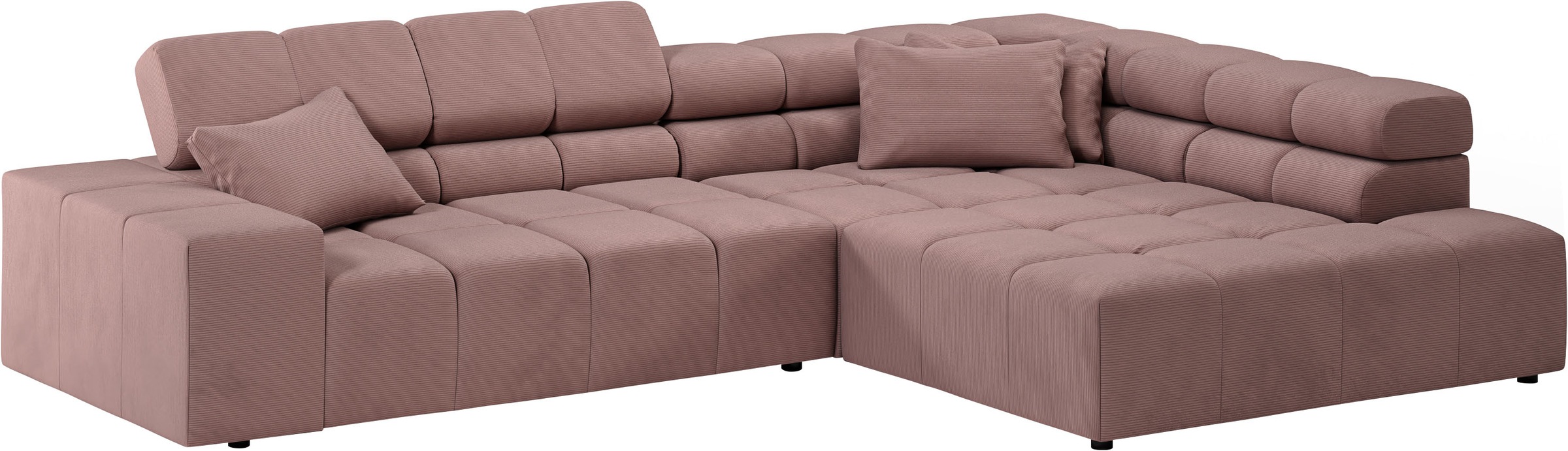 Home affaire Ecksofa »Ancona incl. Kopfteilverstellung, OTTOs Choice, Breite 319cm, L-Form« wahlweise motorische Sitztiefenverstellung, auch in Cord + Easy Care