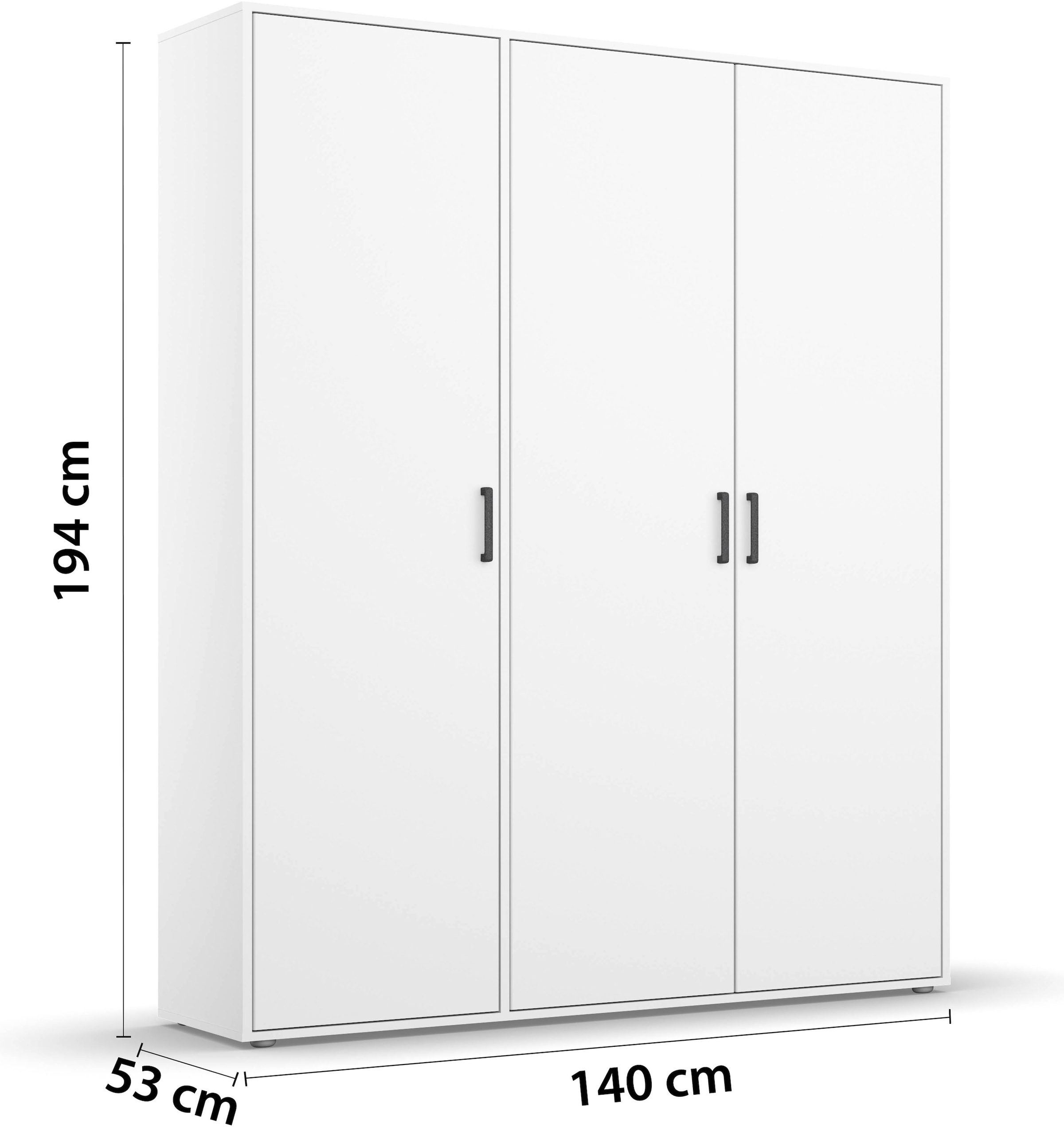 rauch Kleiderschrank »VOYAGER Otto´s Choice Garderobe Wäscheschrank TOPSELLER Schlafzimmer«, (in 3 verschiedenen Ausstattungen BASIC/CLASSIC/PREMIUM), Schrank mit modernen Griffen in viel Stauraum MADE IN GERMANY