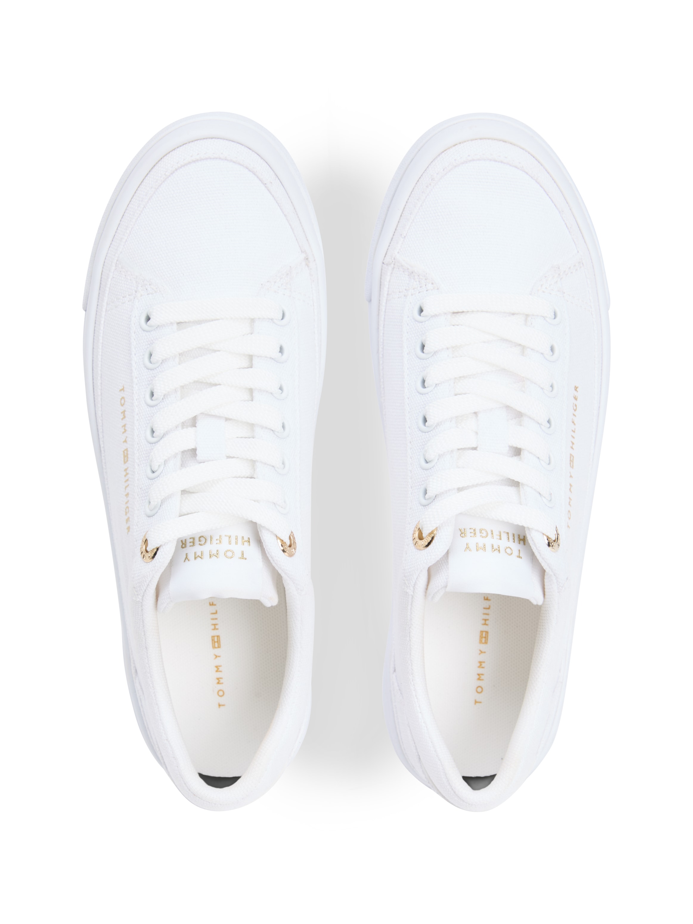 Tommy Hilfiger Plateausneaker »TH FOXING PLATFORM CANVAS«  Freizeitschuh, Schnürschuh, Halbschuh mit Schaftrand-Polsterung