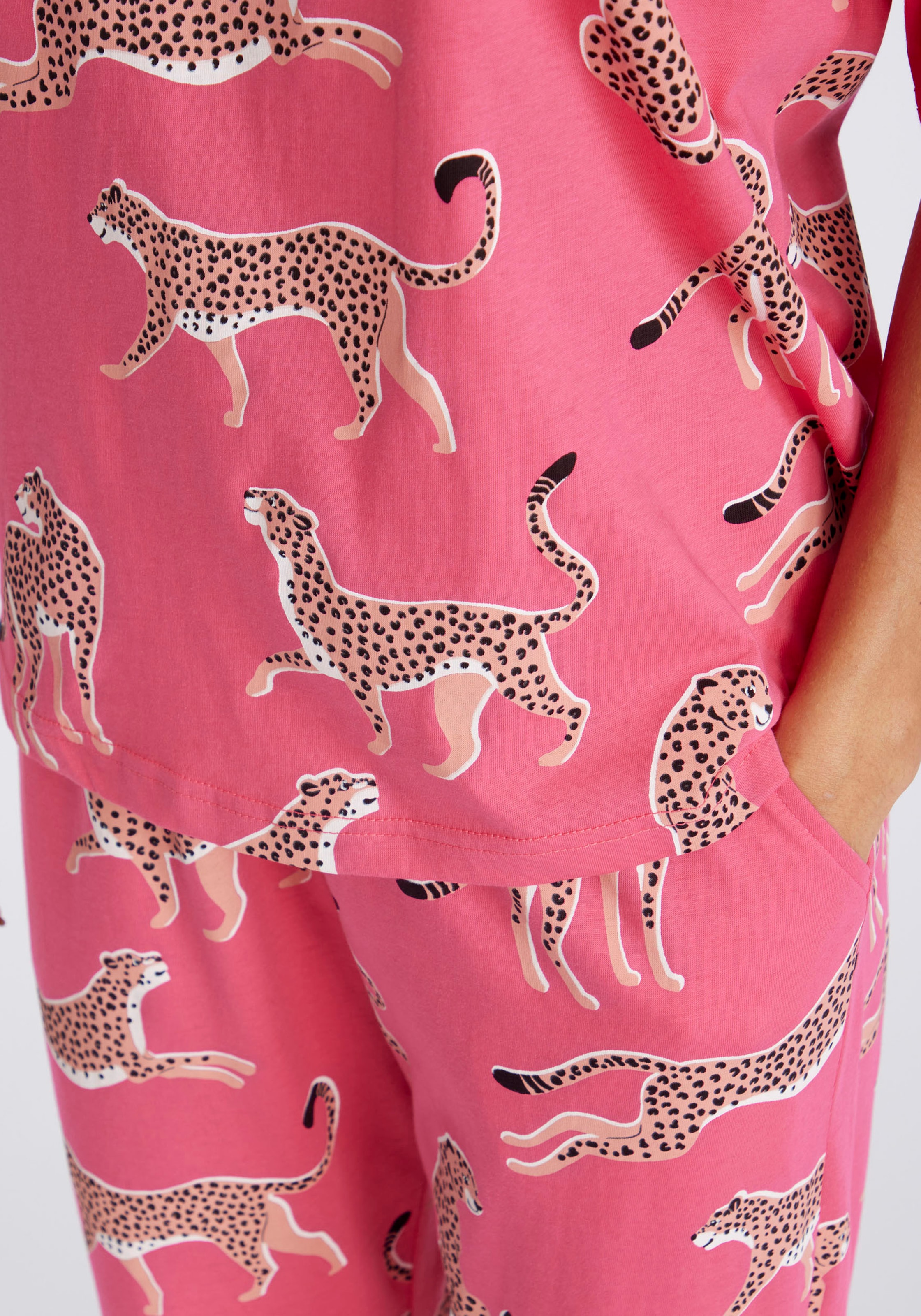 Vivance Dreams Pyjama, (2 tlg.), mt Animal Alloverprint