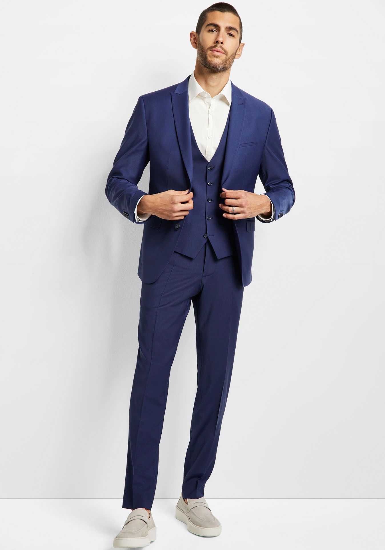 Cinque Herren Anzug »CICASTELLO« 2 tlg. Basic mit Powerstretch in blau, Größe 56