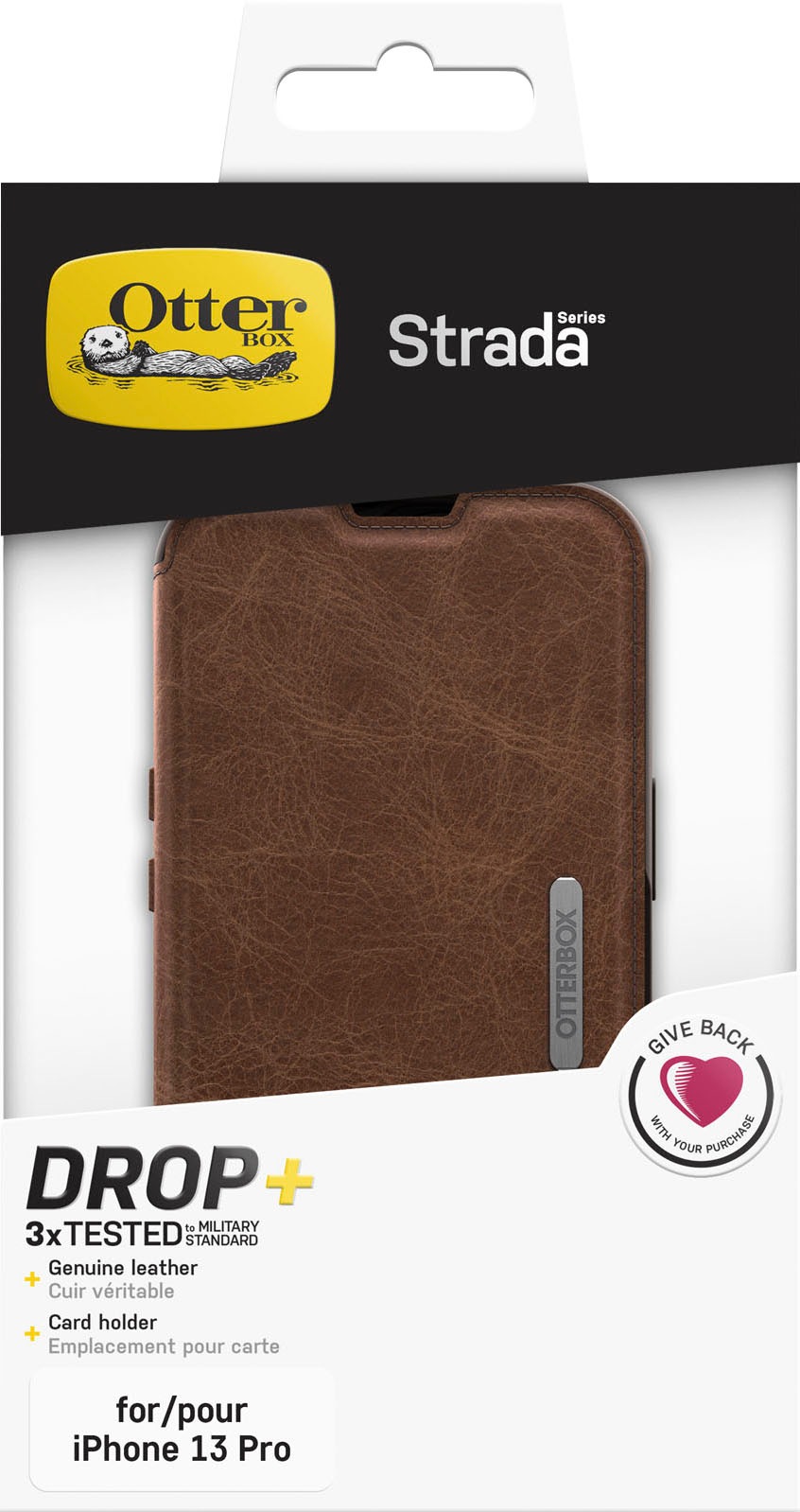Otterbox Handyhülle »Strada Folio Series für Apple iPhone 13 Pro, Espresso Brown«