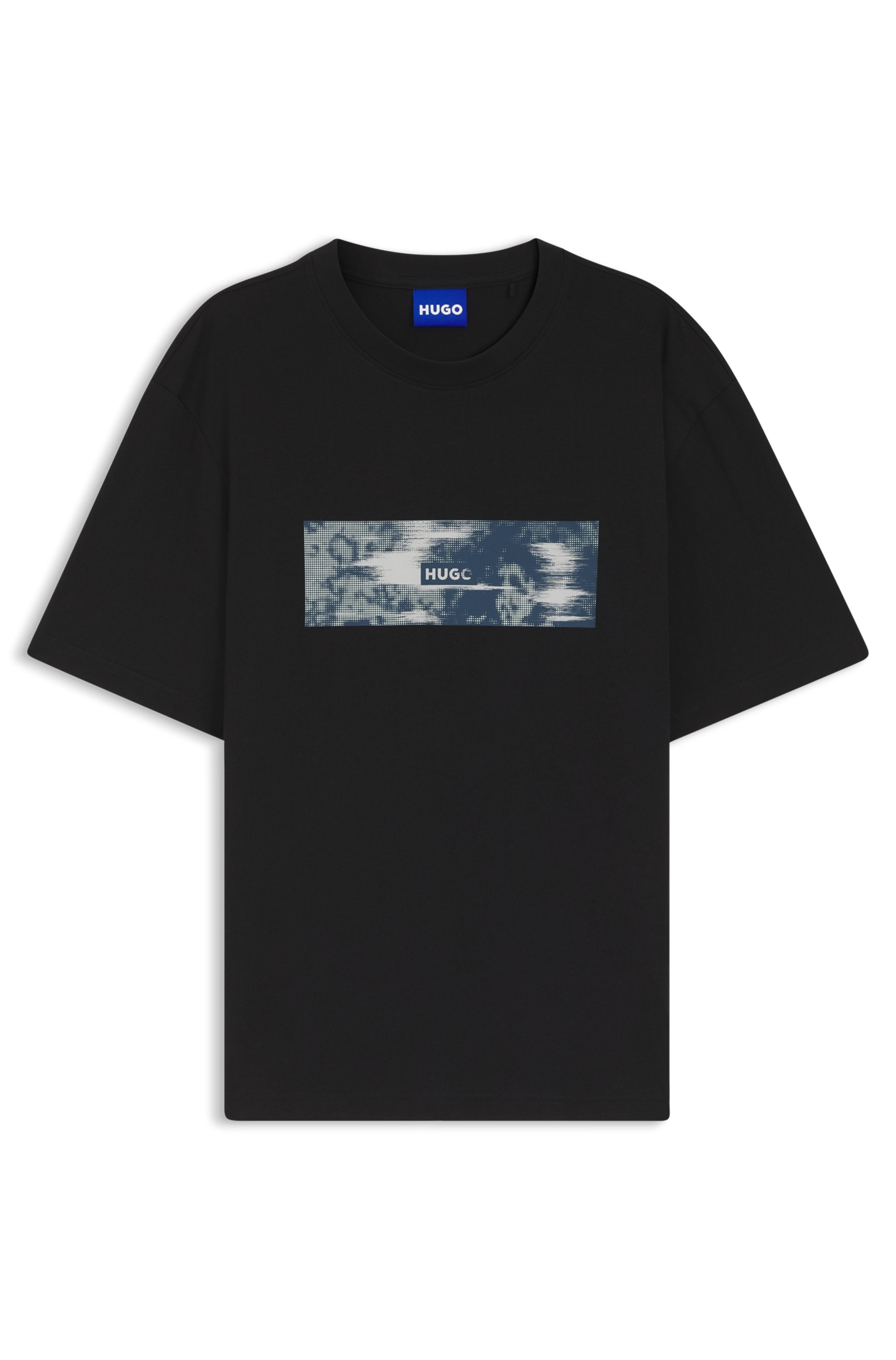 HUGO Blue T-Shirt »Napolux«, Rundhalsausschnitt, regular fit, Logodruck