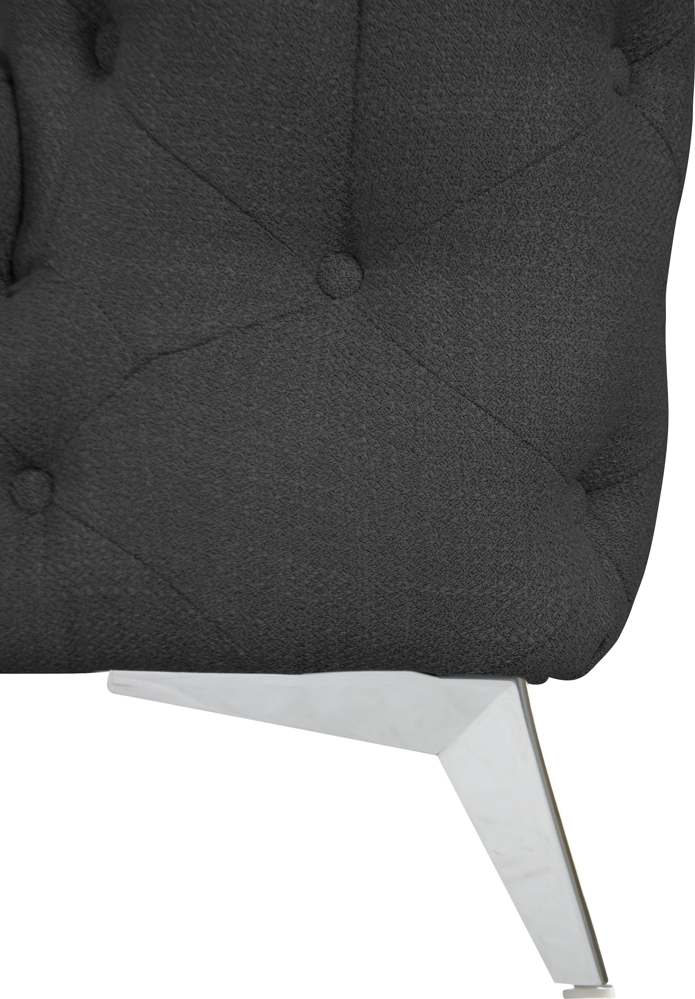 Leonique Chesterfield-Sofa »Glynis L-Form«, aufwändige Knopfheftung, moderne Chesterfield Optik, Fußfarbe wählbar