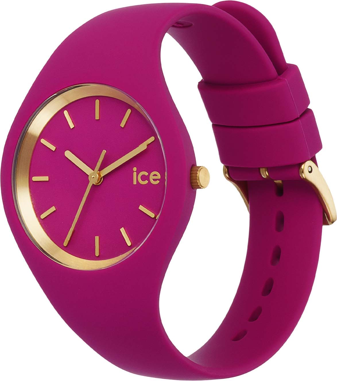 ice-watch Quarzuhr »ICE glam brushed Orchid S, 020540«, Armbanduhr, Damenuhr, analog, Silikonarmband