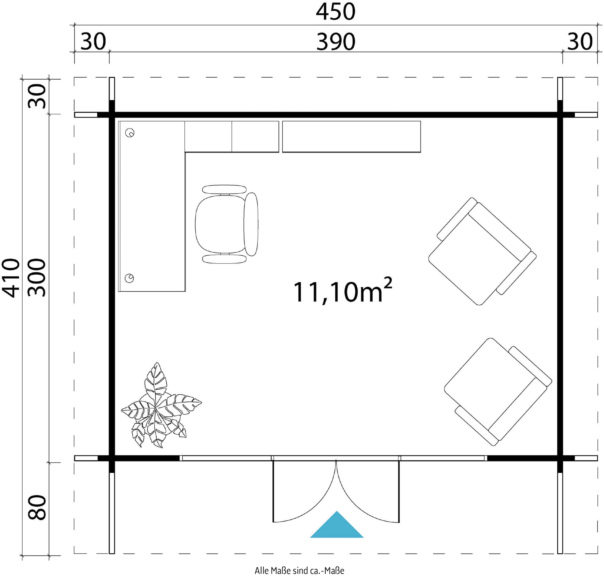 LASITA MAJA Gartenhaus »SUSSEX«, (Set, inkl. Fussbodenbretter zum verlegen)