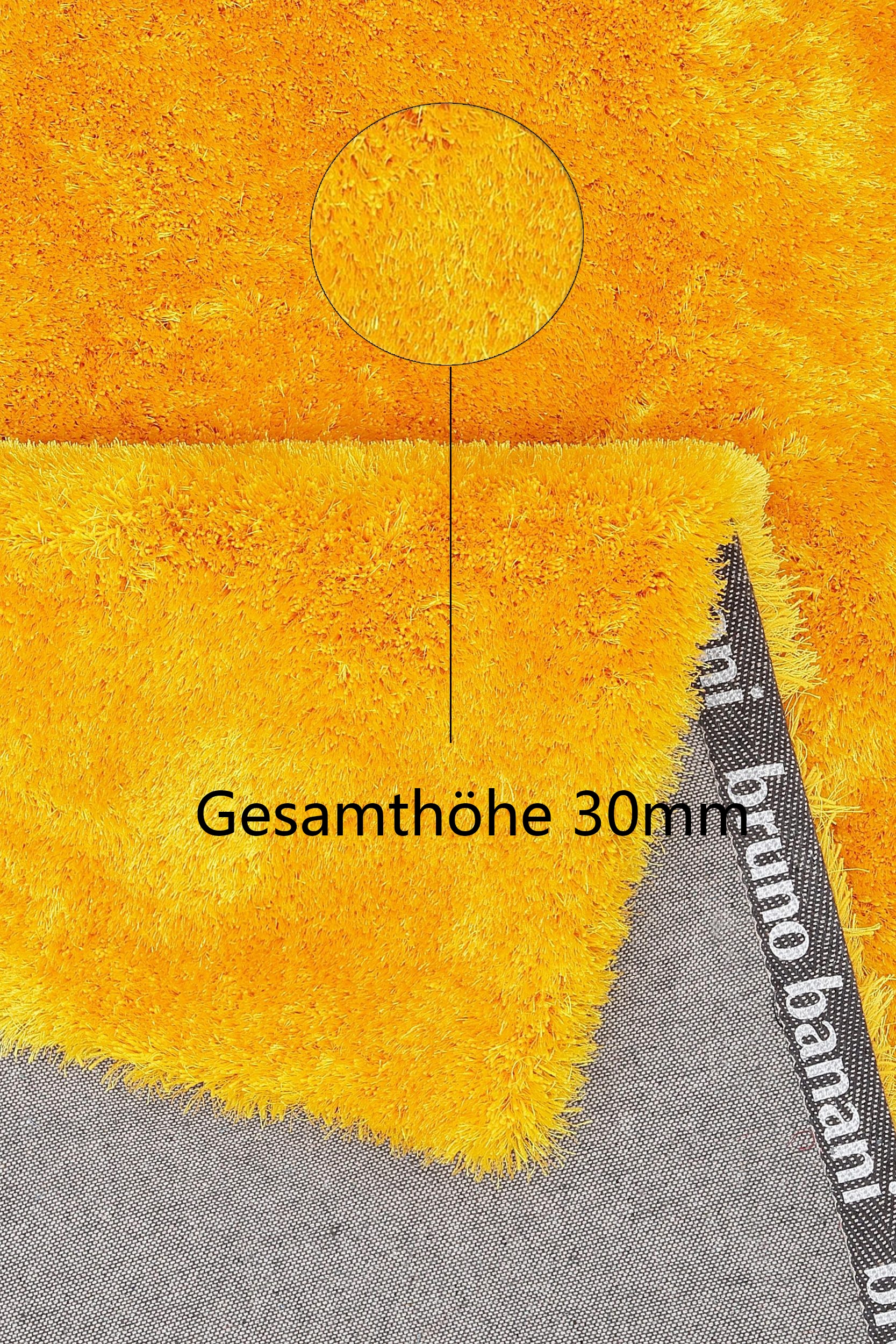 Bruno Banani Teppich »Dana Teppich, besonders weich und kuschelig, Kundenliebling«, rechteckig, 30 mm Höhe, uni, Mikrofaser Teppiche, Wohnzimmer, Schlafzimmer, Esszimmer
