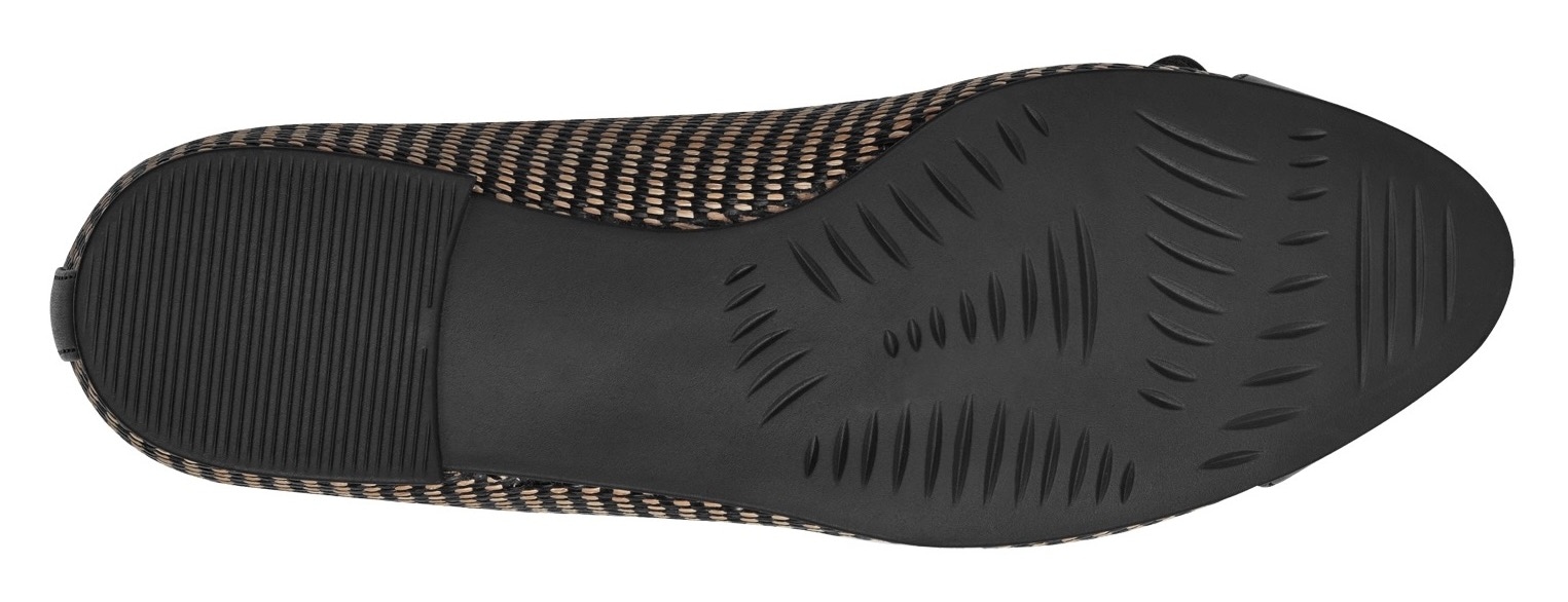 MARCO TOZZI Ballerina, Blockabsatz, Schlupfschuh, Businessschuh mit Flechtmuster