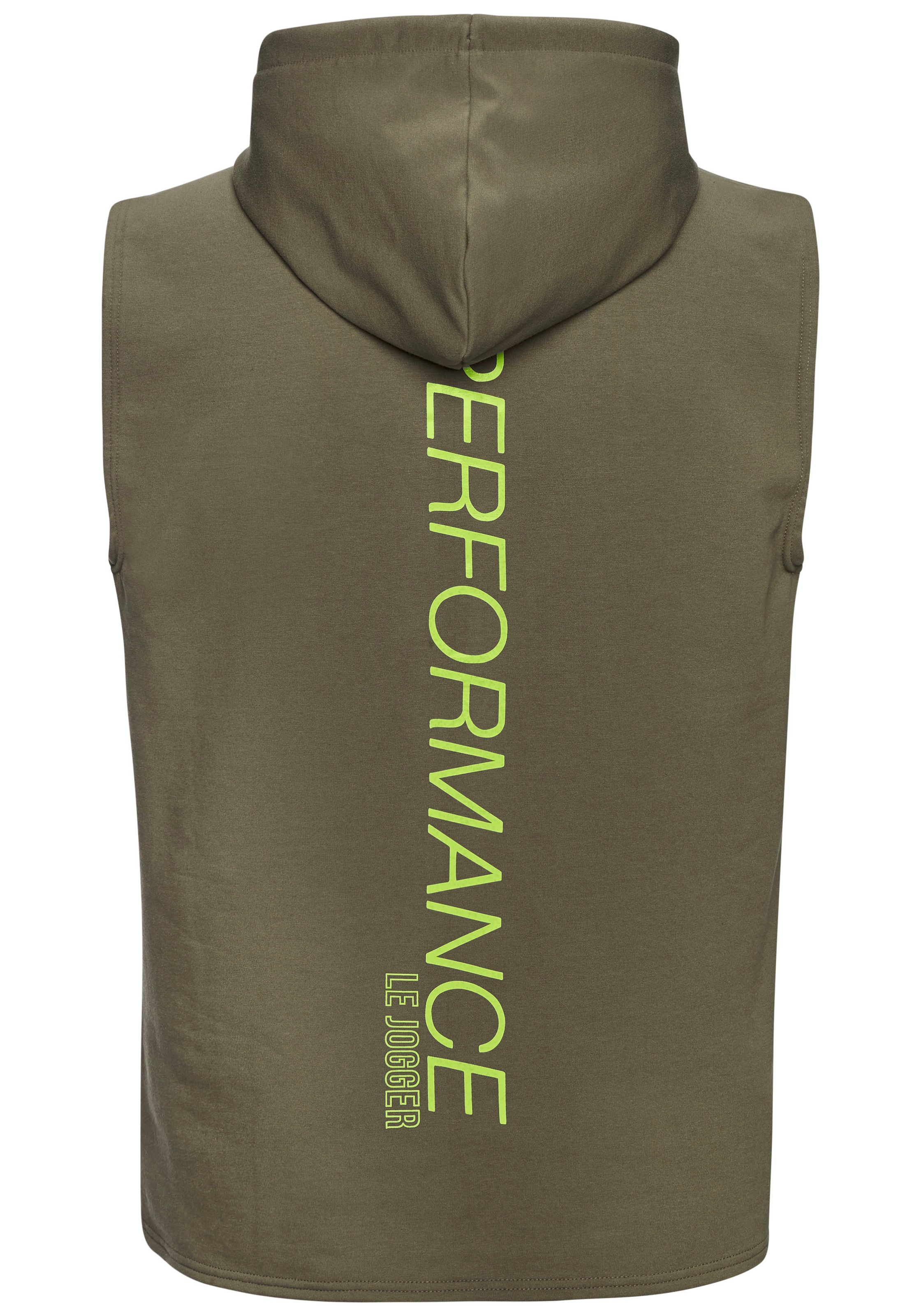 Le Jogger Performance Kapuzensweatshirt , ohne Ärmel und mit kontrastfarbenen Details
