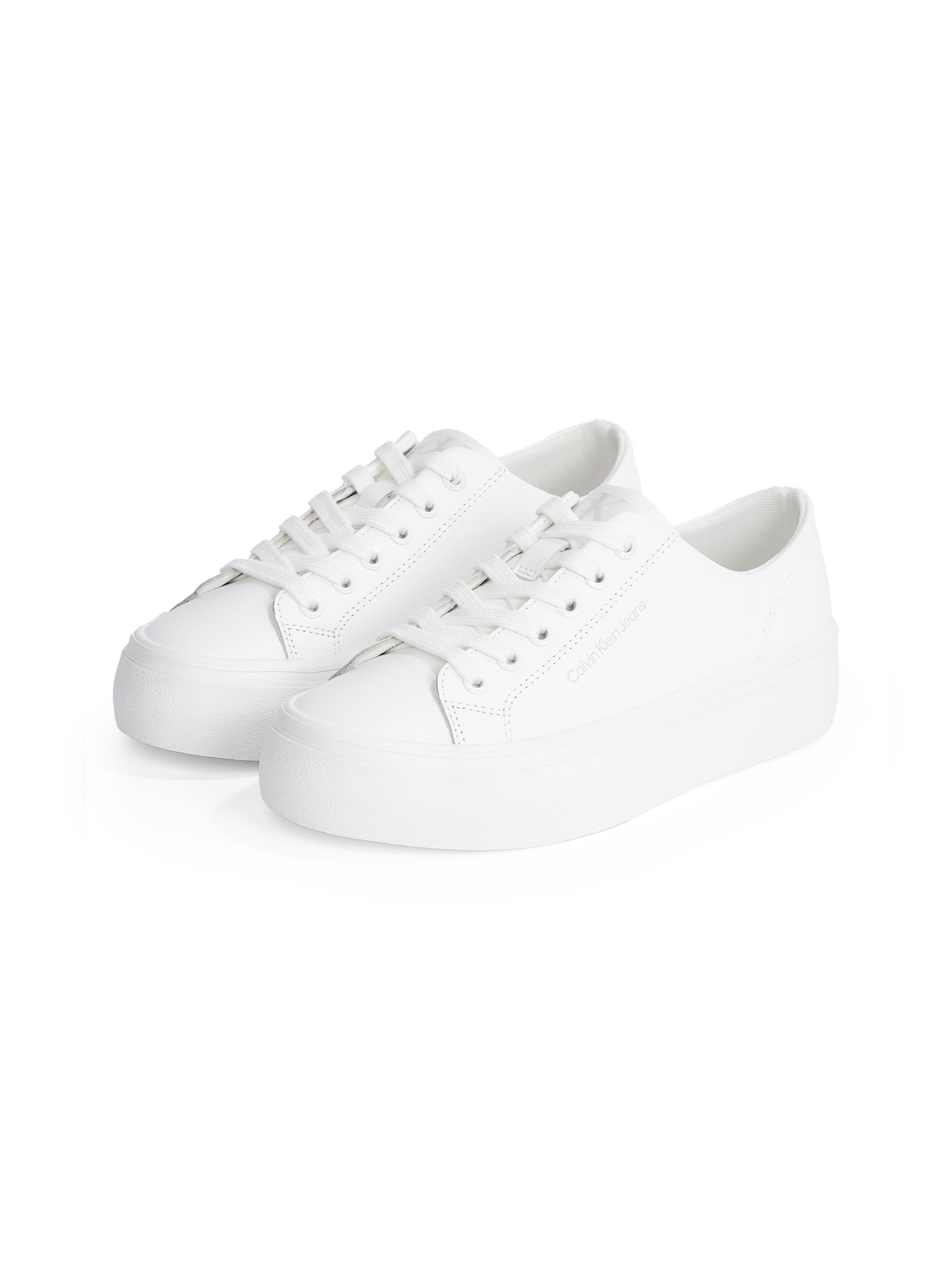 Calvin Klein Jeans Plateausneaker »VULC FLATFORM LOW MG LTH«, Schnürschuh, Halbschuh, Freizeitschuh in klassischer Optik