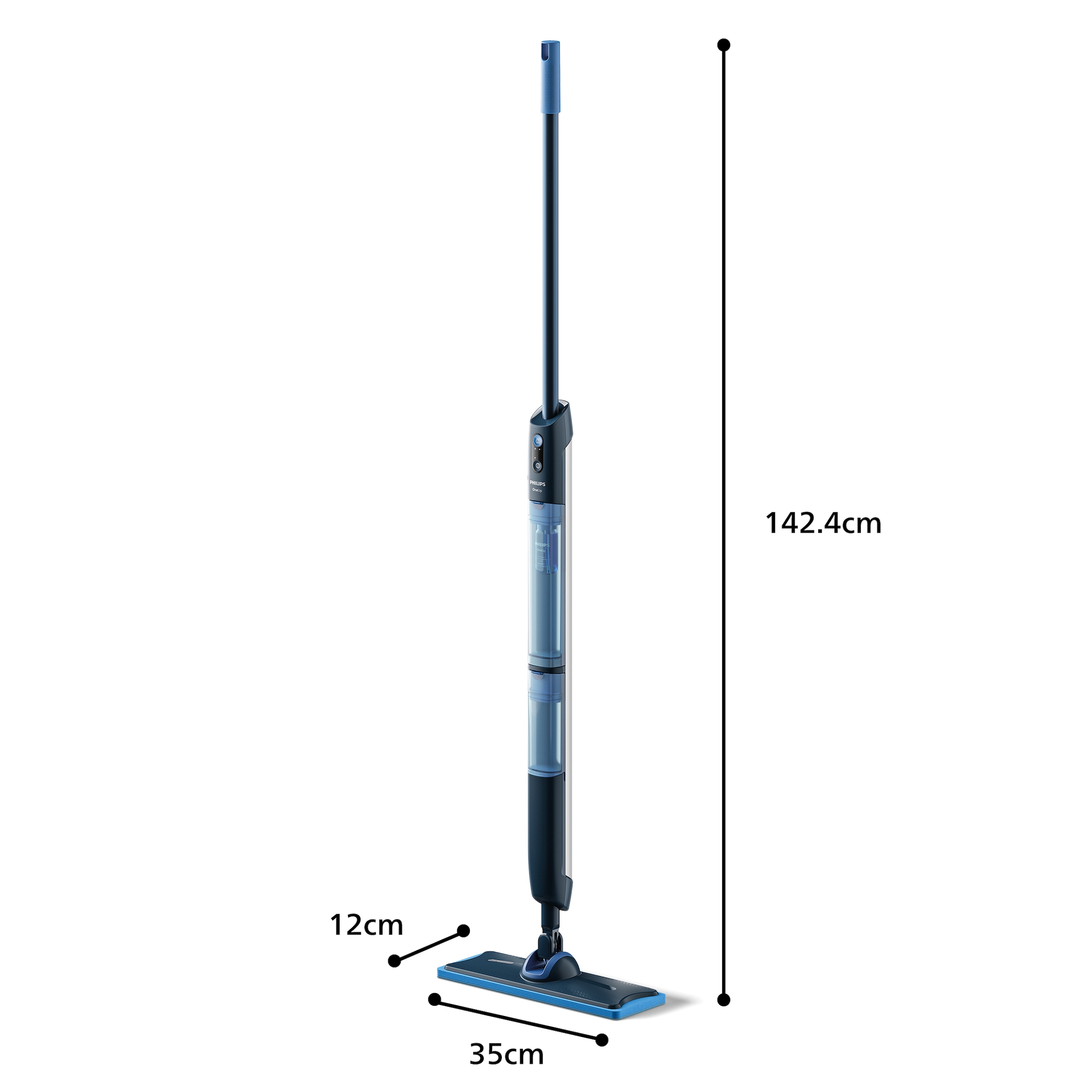 Philips Akku-Wischmopp »OneUp elektrischer Wischer 5000 Series XV5113/01, 70 min Akku-Laufzeit«, 125m² Reichweite, integrierte separate Wassertanks, nur 1,9kg