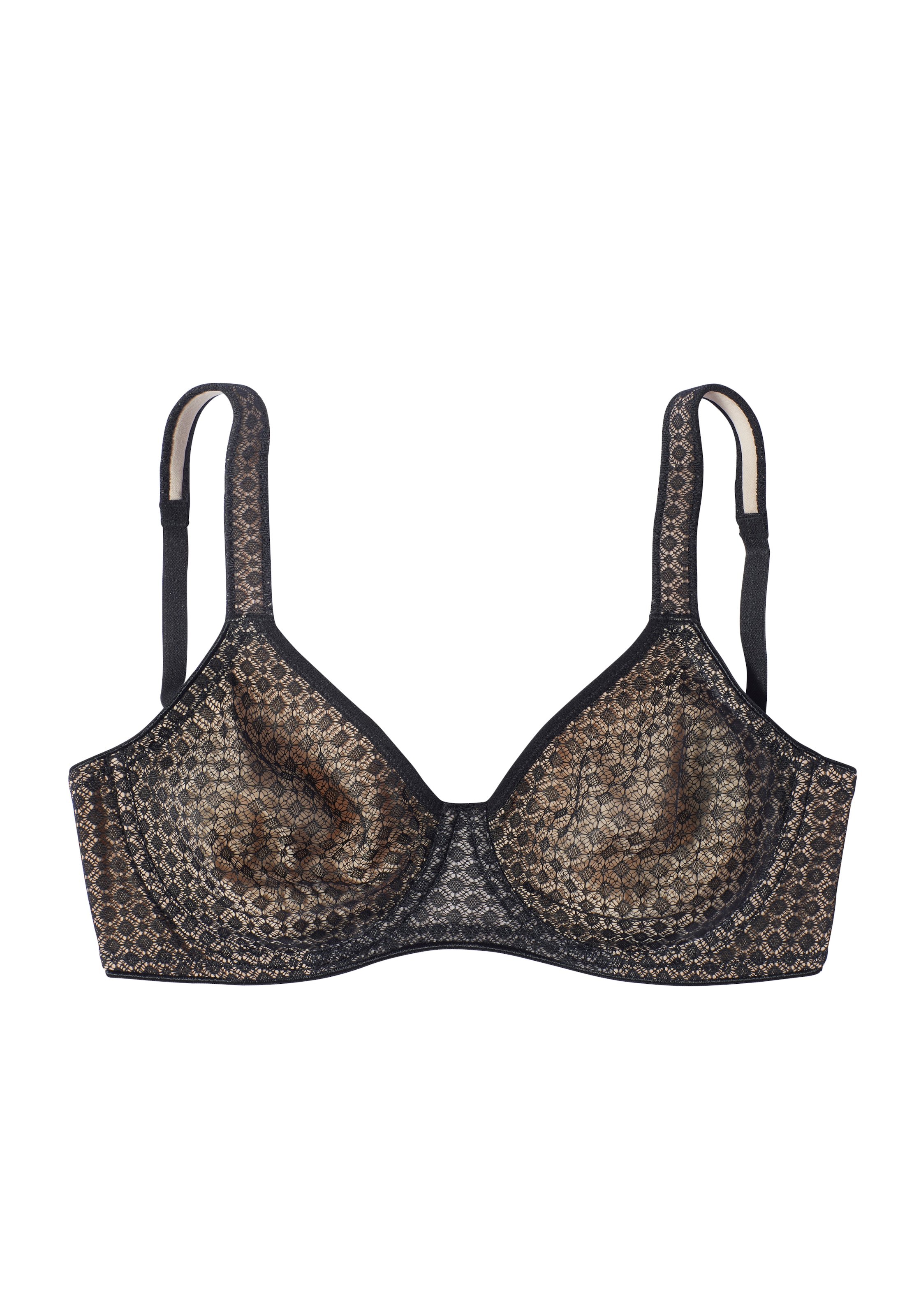 petite fleur T-Shirt-BH, mit Bügel und grafischer Spitze, Basic Dessous
