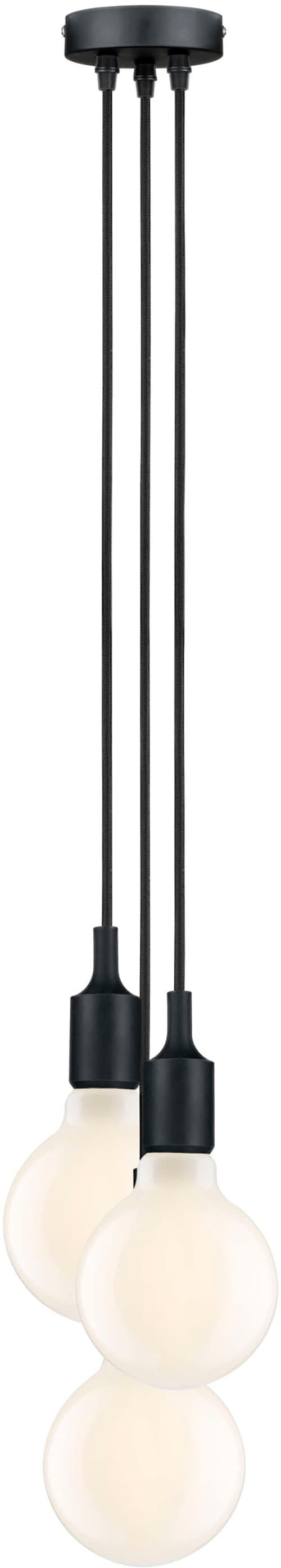 Paulmann Pendelleuchte »Neordic Ketil max. 3x60W Schwarz 230V Sililkon/Kunststoff«, 3 flammig, Leuchtmittel E27 | ohne Leuchtmittel, E27