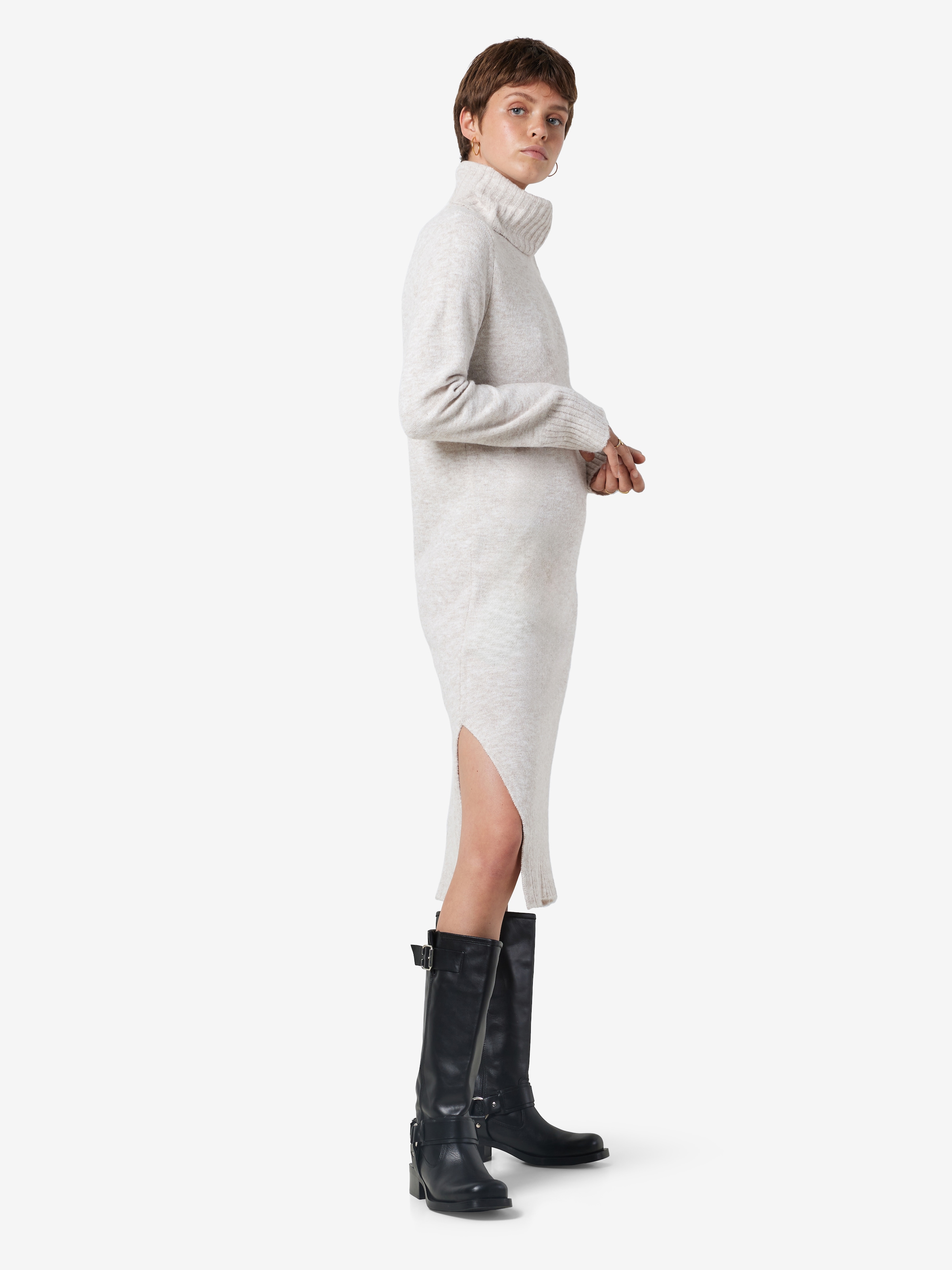 Noisy may Strickkleid »NMVIOLA L/S ROLLNECK KNIT DRESS FWD NOOS«