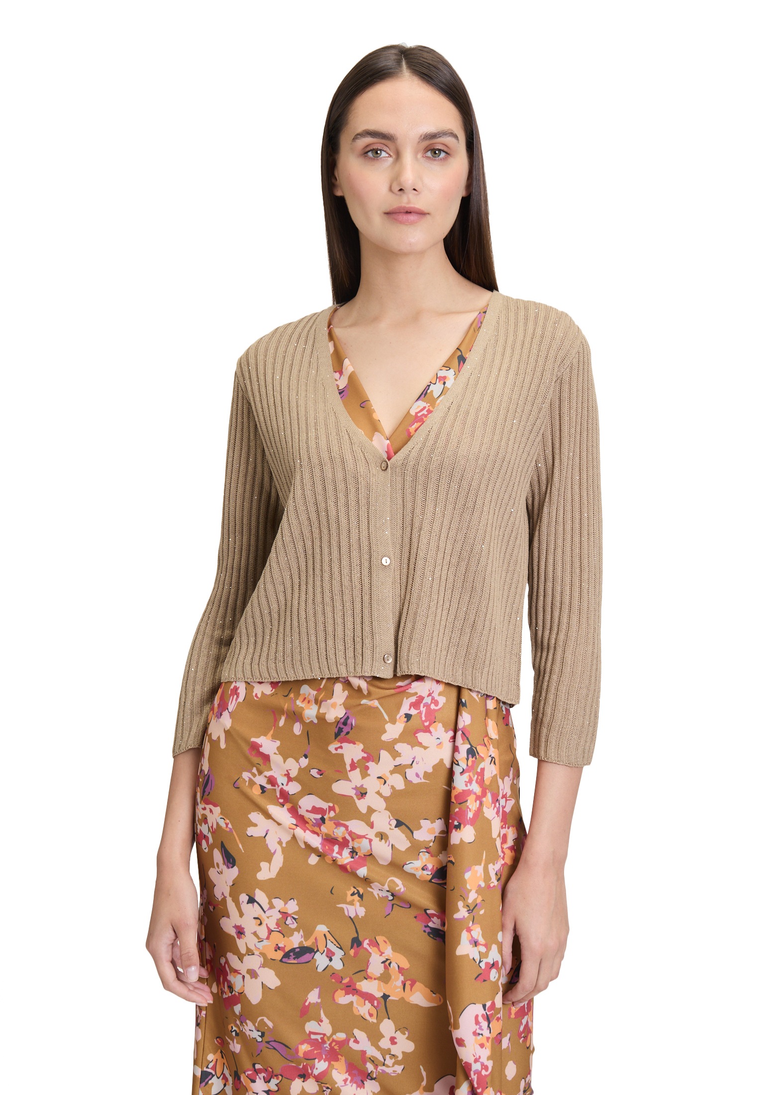 Cartoon Strickjacke »Shirtjacke mit 3/4 Arm«