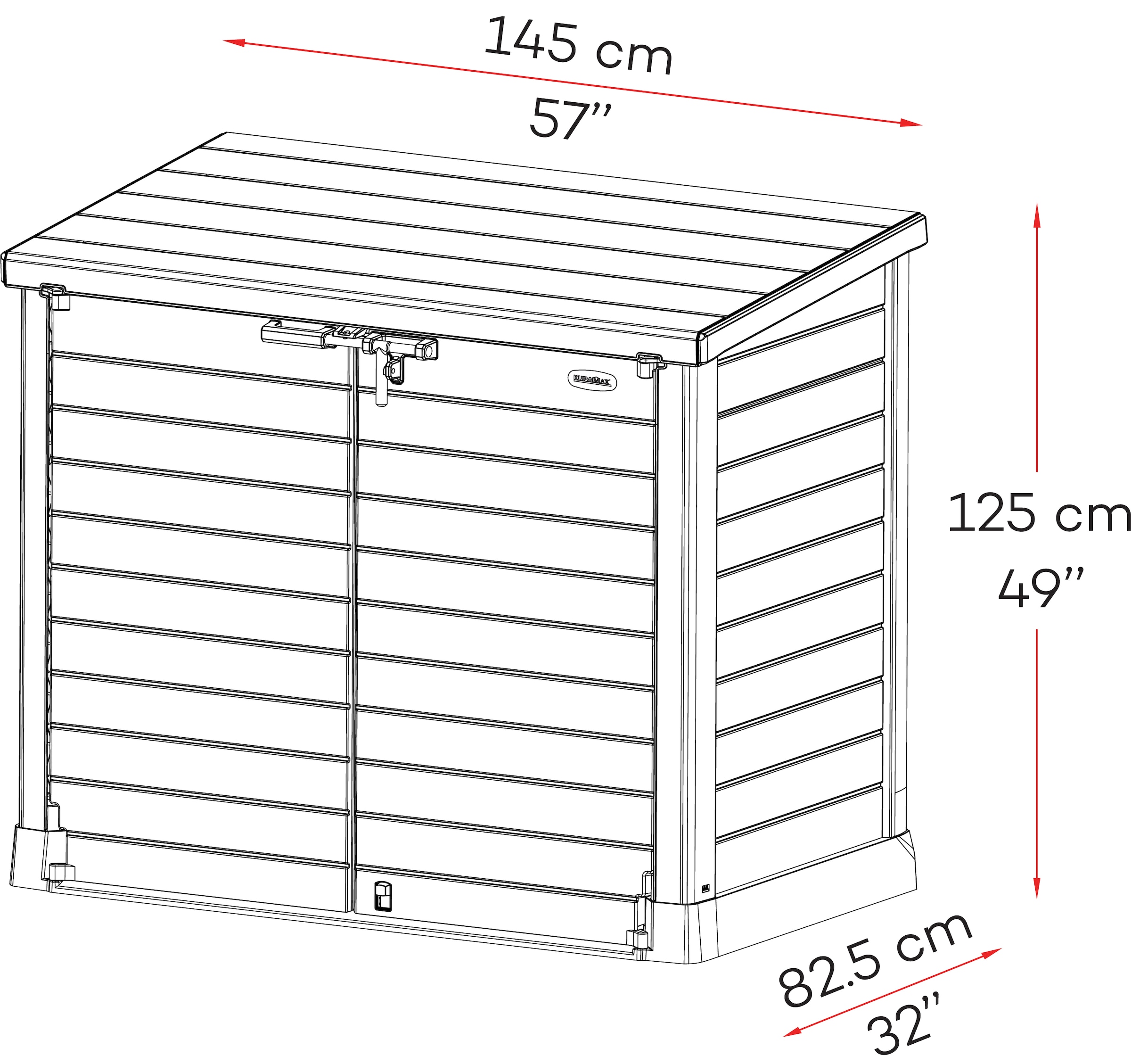 VCM Gerätehaus »StoreAway Mülltonnenbox Gartenhaus 1200 L«