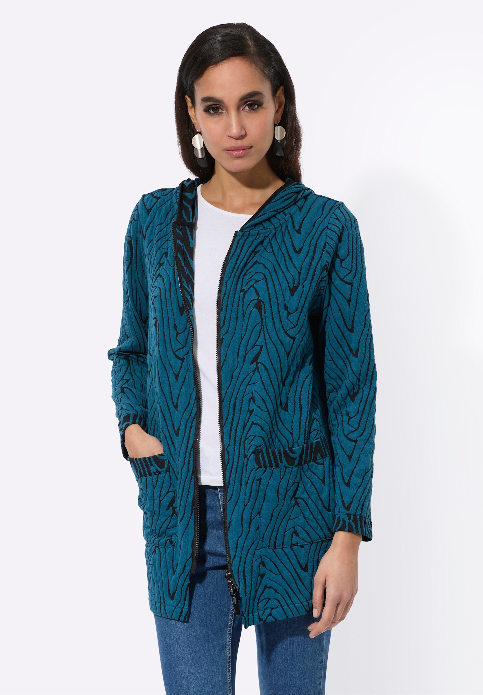 creation L Shirtjacke »Wende-Shirtjacke Shirtjacke mit Wendefunktion«