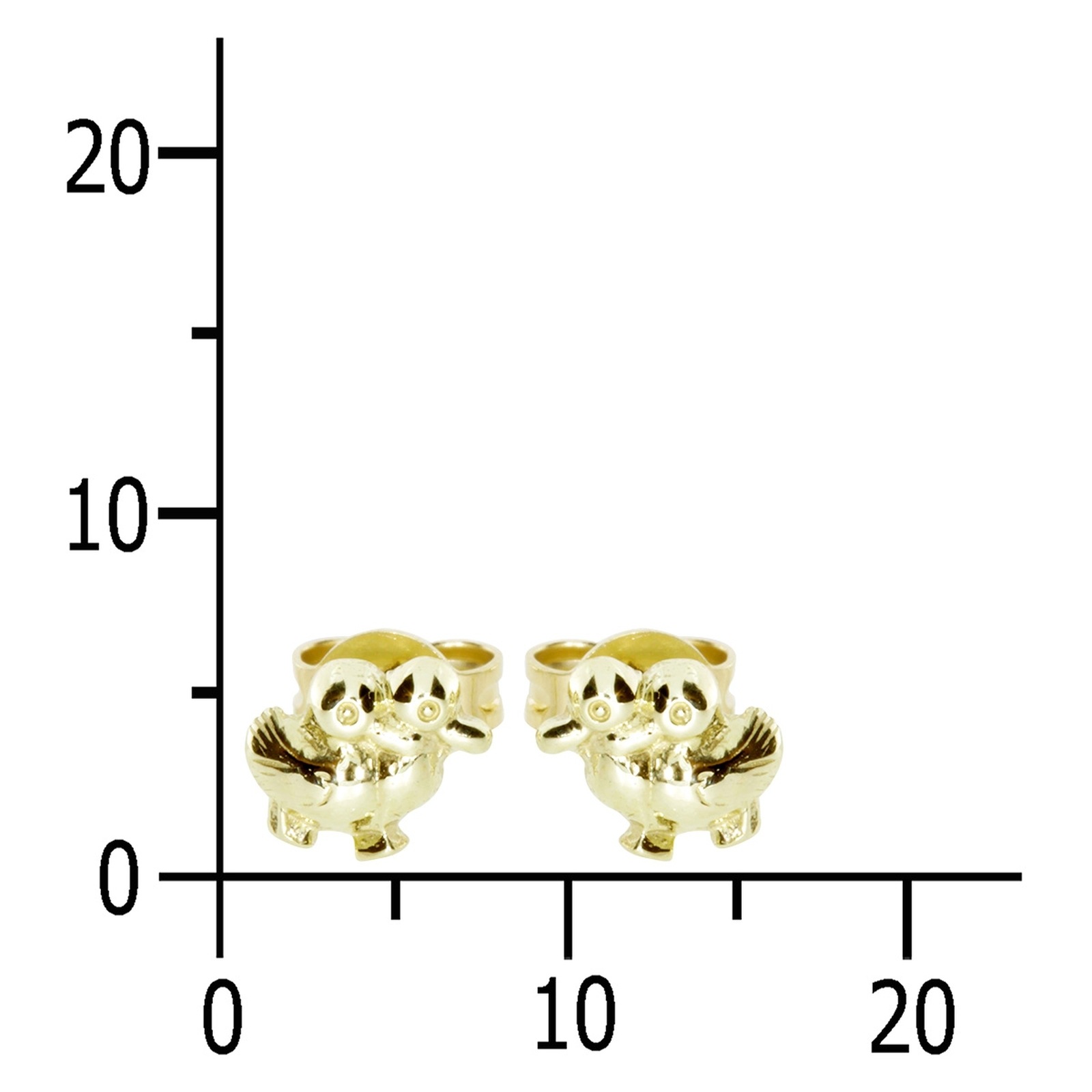 OSTSEE-SCHMUCK Paar Ohrstecker »- Entchen - Gold 333/000 -,«