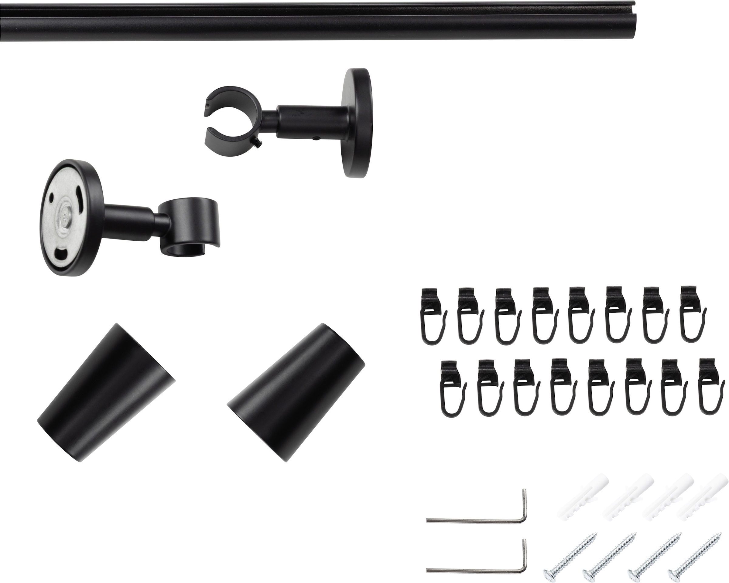 SN DECO GROUP Gardinenstange »Gardinenstange Innenlauf Nizza Ø 19 mm, 1-läufig, Fixmaß, verschraubt« Ø 19 mm Fixmaß;kürzbar